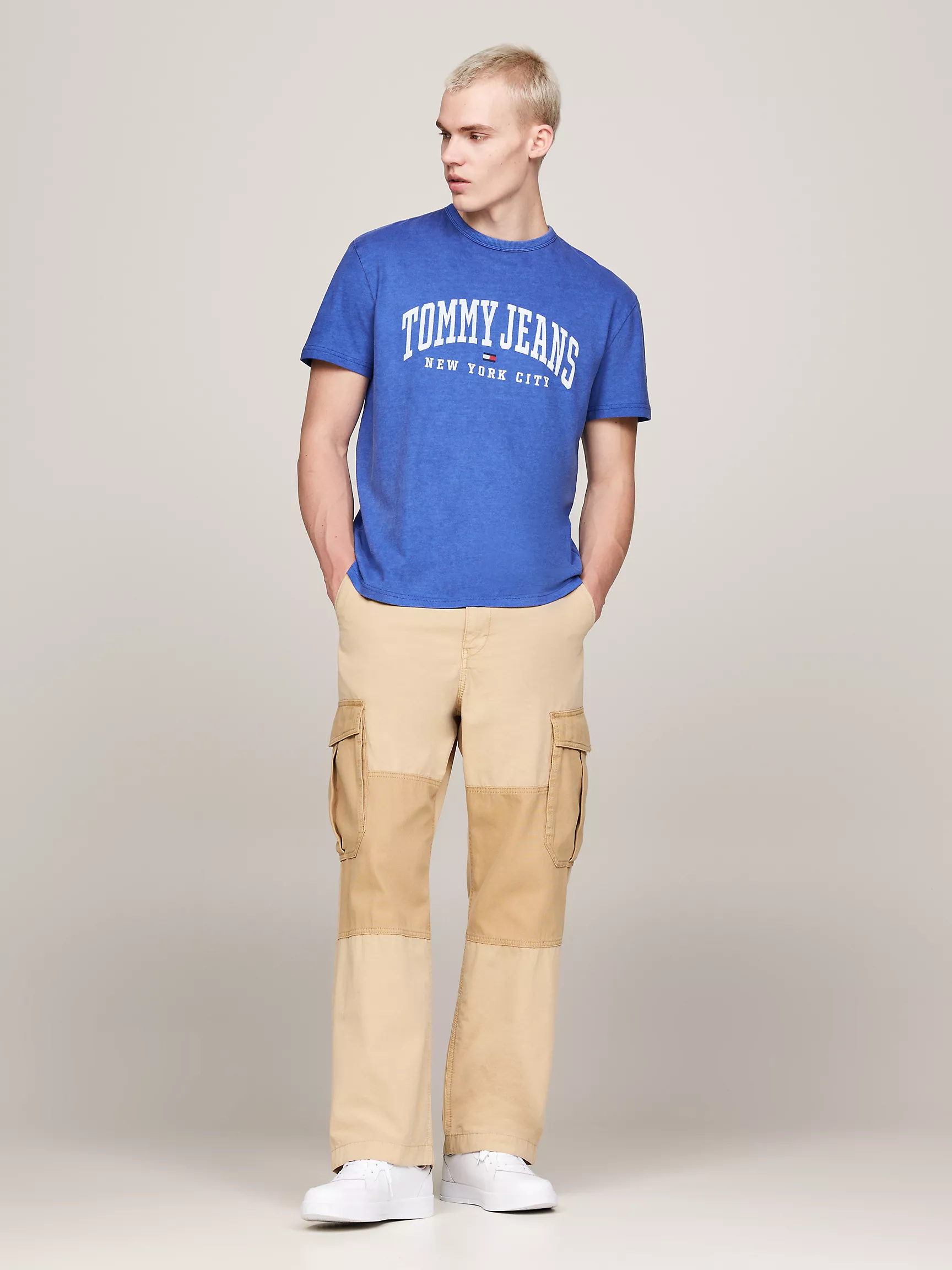 Мужская футболка Tommy Hilfiger, Футболка TJ Varsity Logo с эффектом стирки