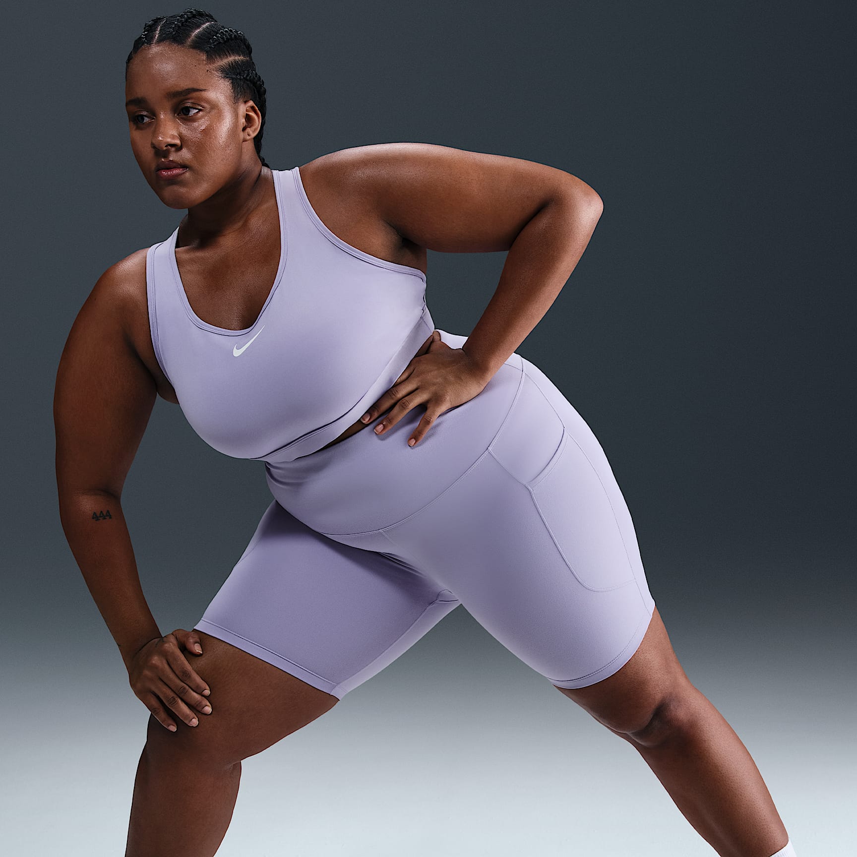 Nike One Women's High-Waisted 8" Biker Shorts with Pockets (Plus Size)