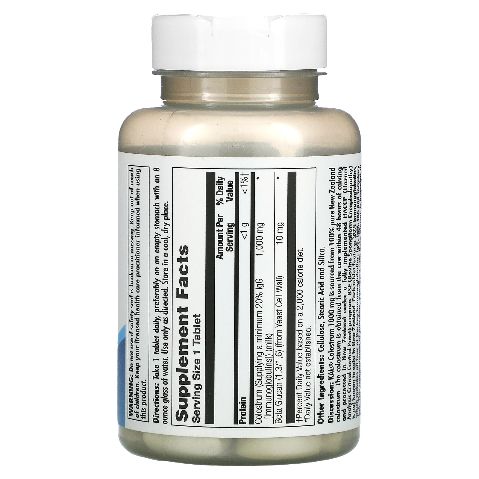 KAL, Молозиво, 1000 мг, 60 таблеток