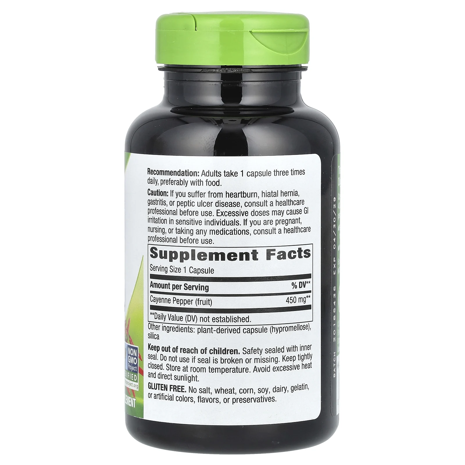 Nature's Way, плод кайенского перца, 40 000 ЕШС/г, 180 вегетарианских капсул