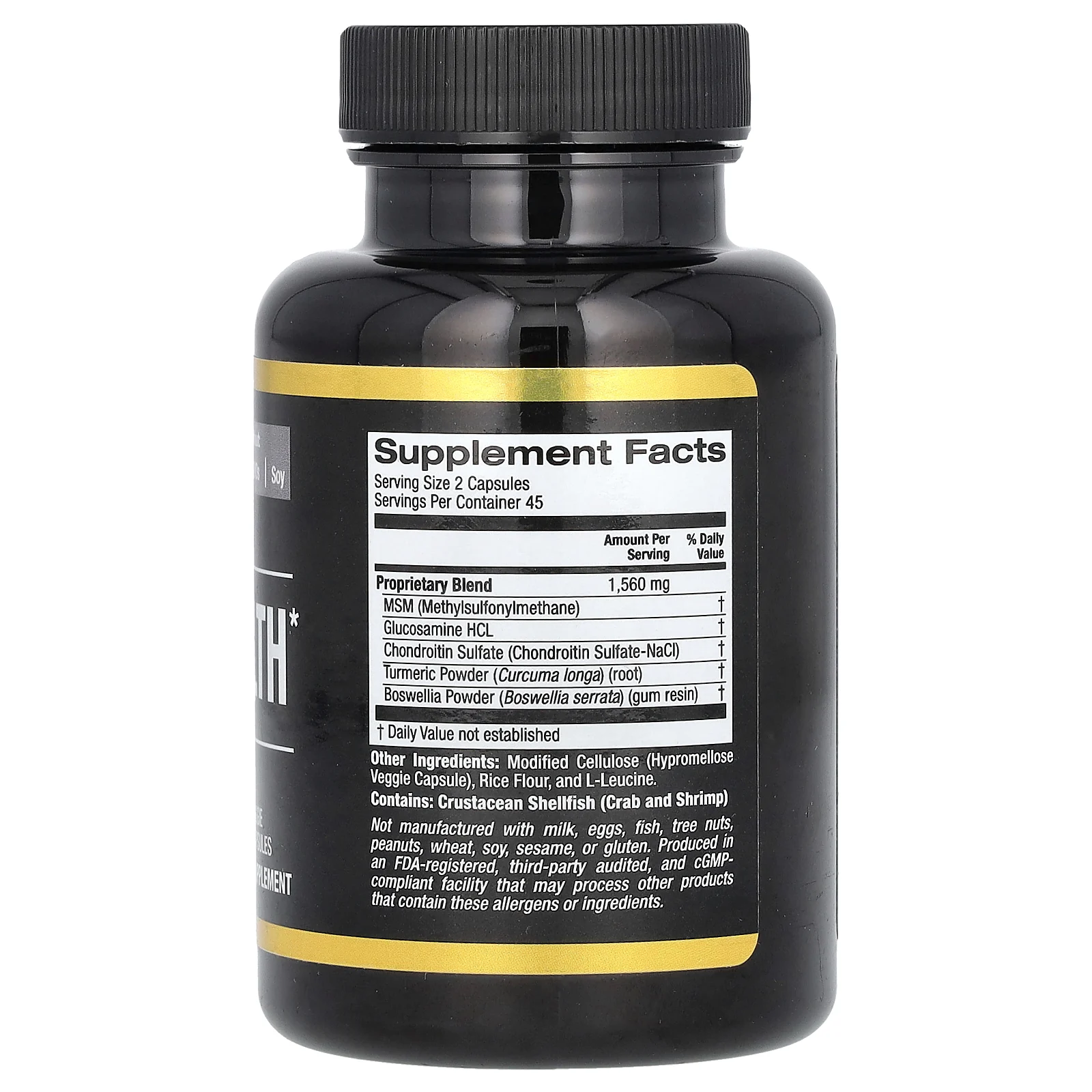 California Gold Nutrition, Sport, добавка для здоровья суставов, 90 растительных капсул