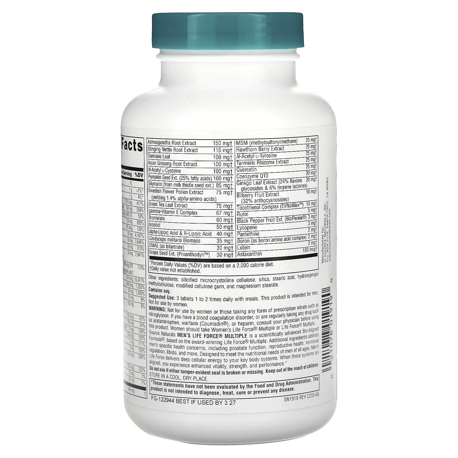 Source Naturals, Men's Life Force Multiple, 90 таблеток