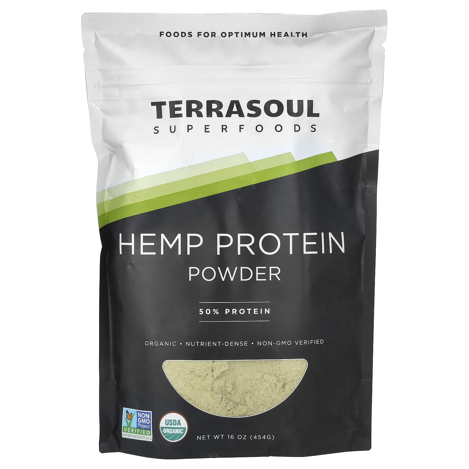 Terrasoul Superfoods, конопляный протеин в порошке, 16 унций (1 фунт)