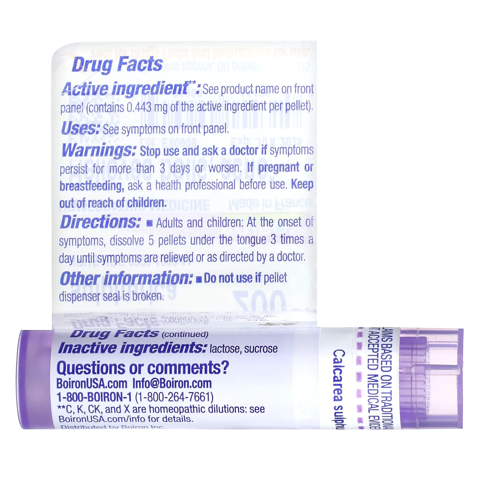 Boiron, Calcarea sulphurica, 200CK, прибл. 80 гранул