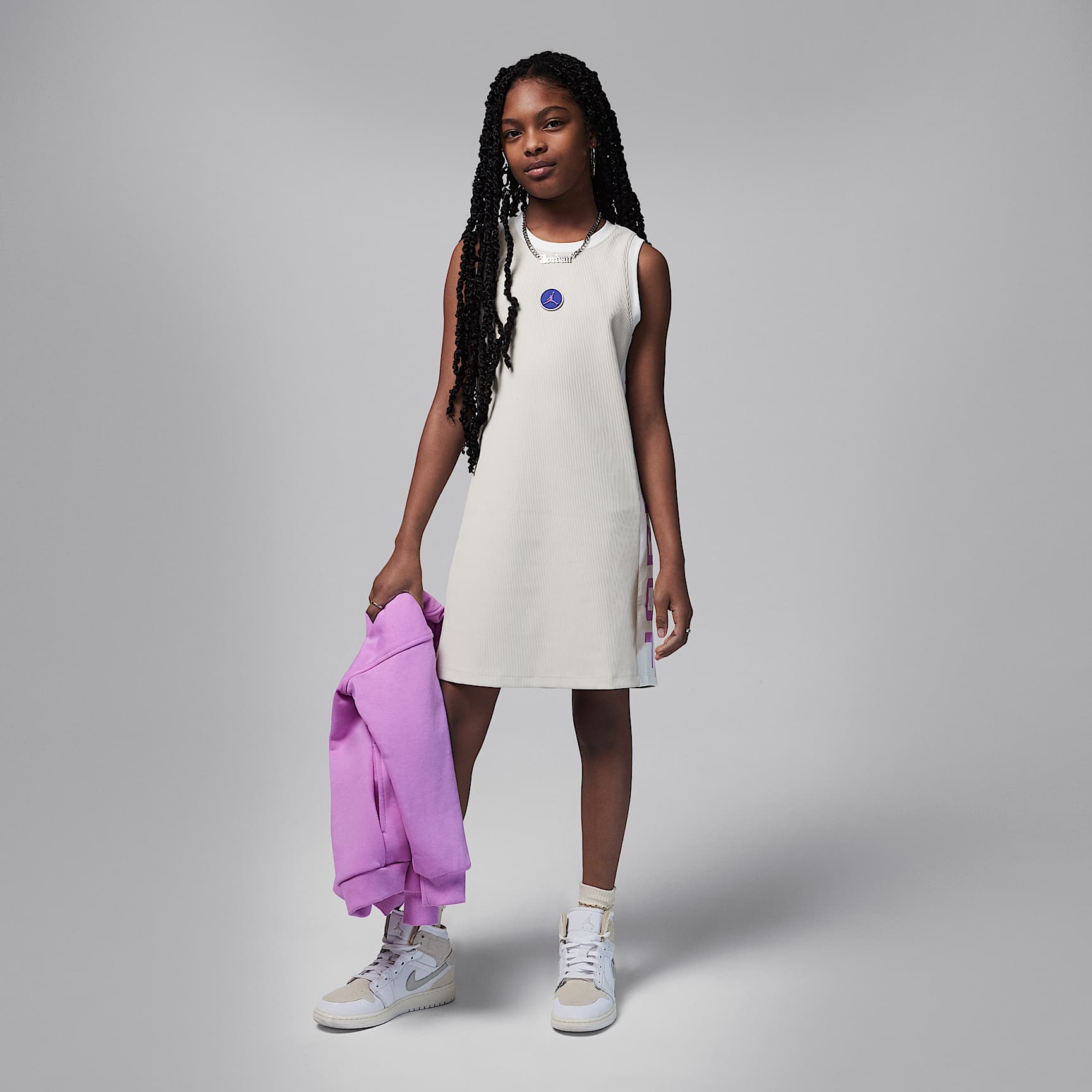 Jordan Big Kids' "She Takes Flight" Ribbed Dress