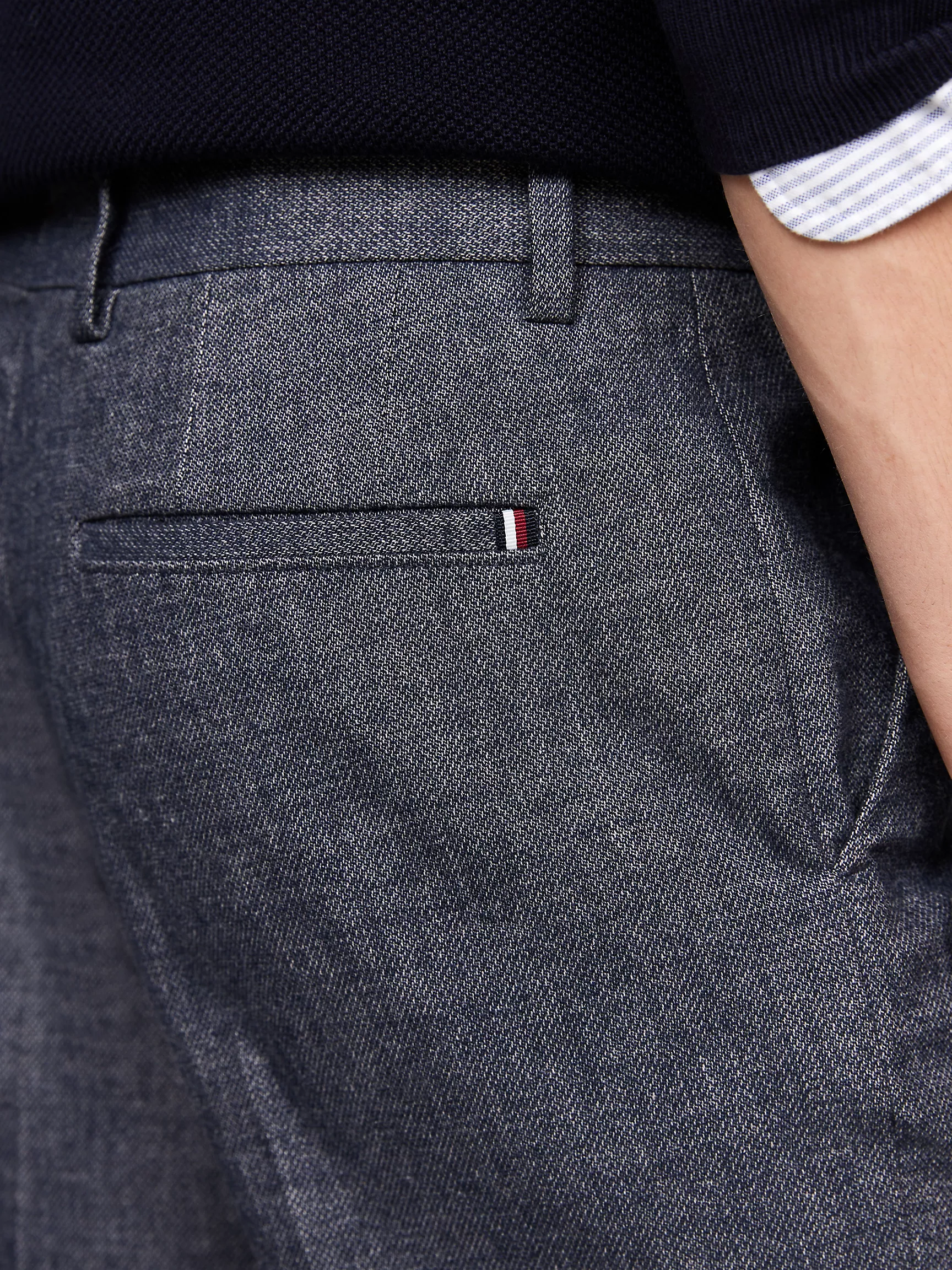 Мужские брюки Tommy Hilfiger, Брюки прямого кроя из меланжевой ткани