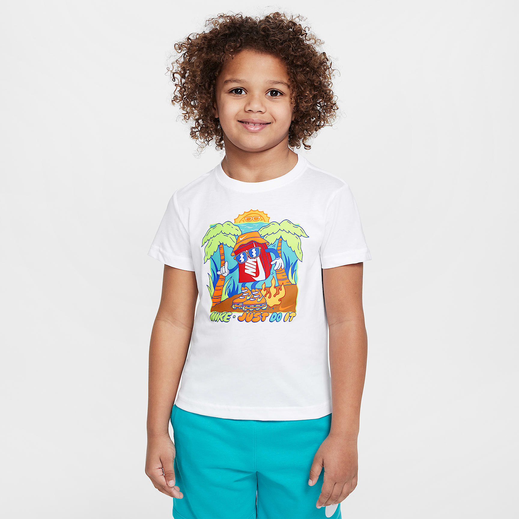 Nike Little Kids' Boxy Palm Tree T-Shirt