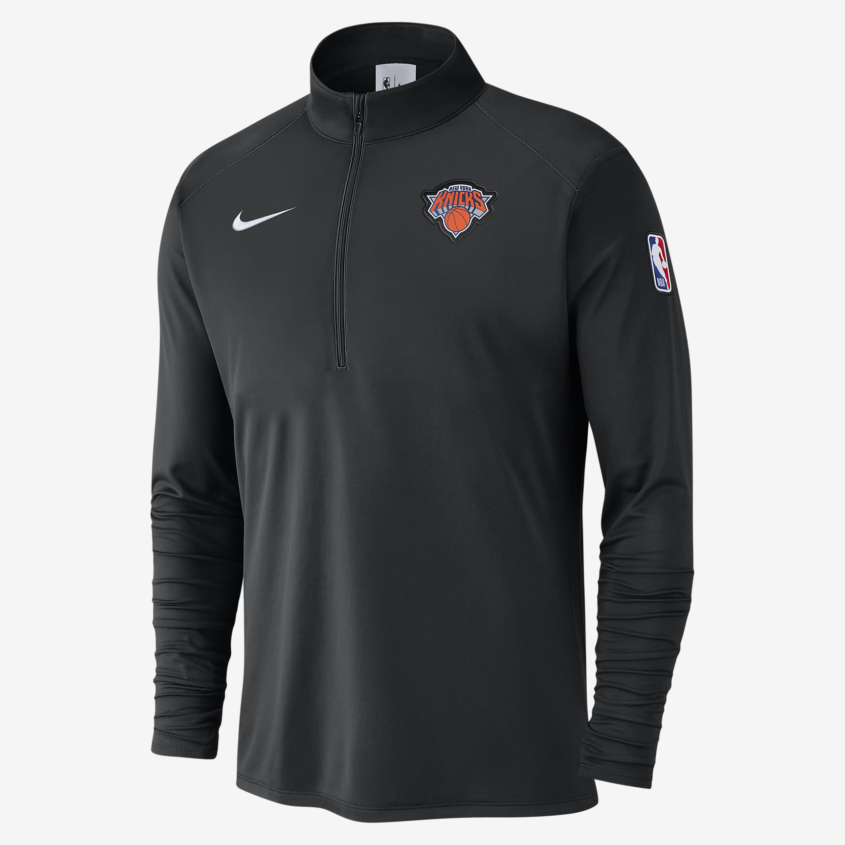 New York Knicks Men's Nike NBA 1/2-Zip Long-Sleeve Top