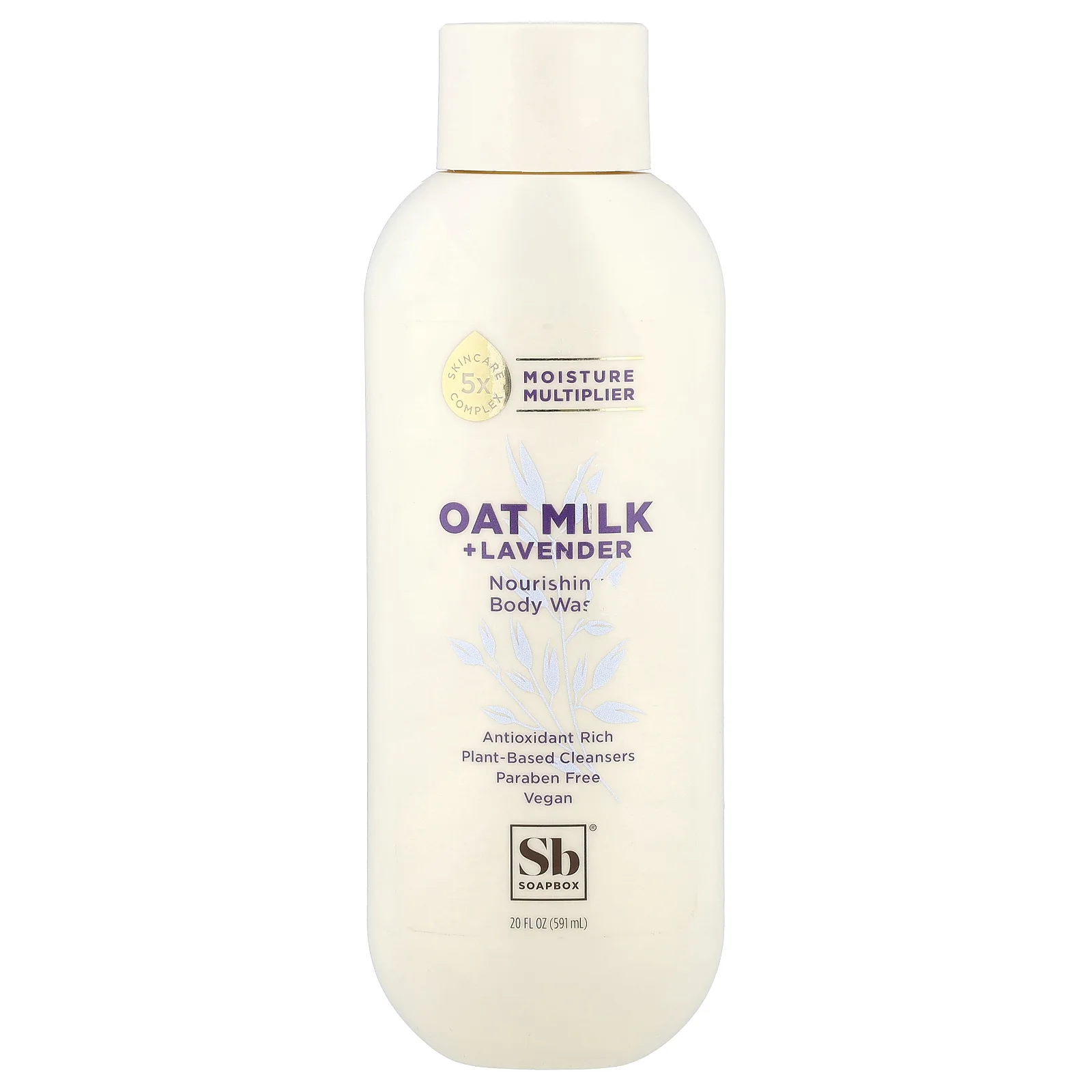 Soapbox, питательный гель для душа, овсяное молоко и лаванда, 591 мл (20 жидк. унций)
