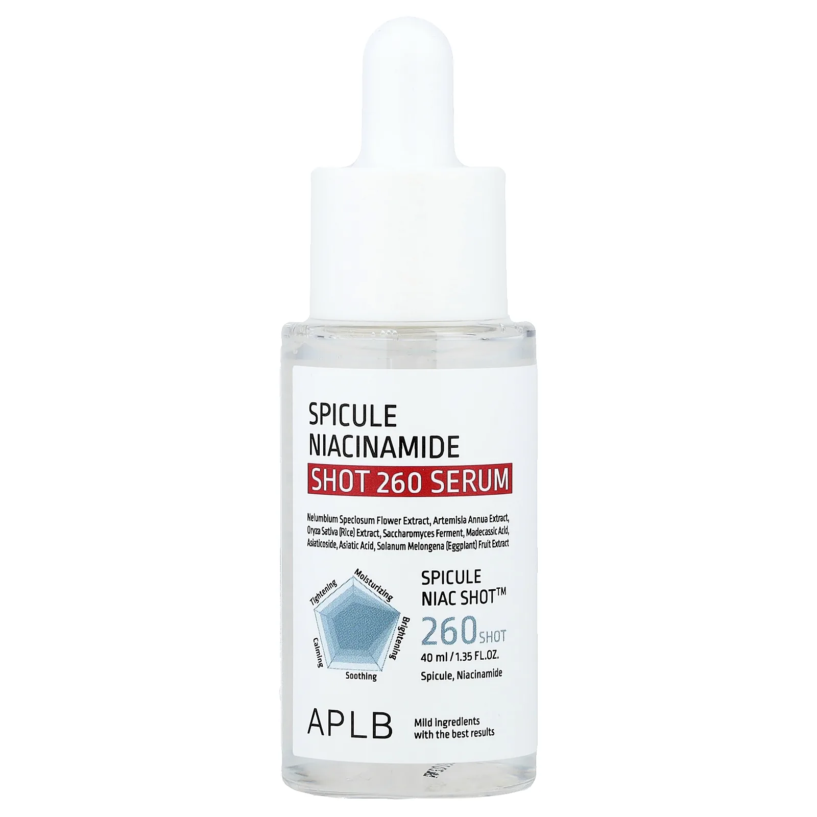 APLB, Spicule Niacinamide Shot 260, сыворотка, 40 мл (1,35 жидк. унции)