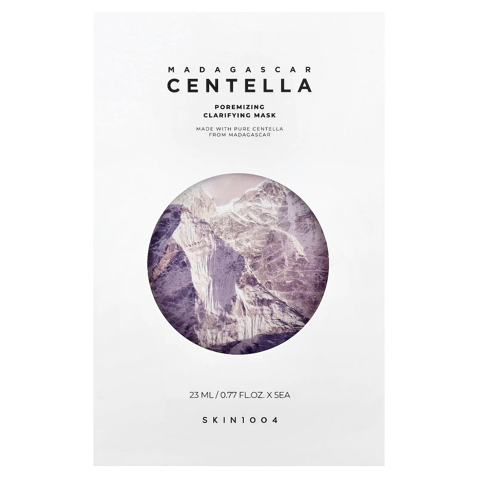 SKIN1004, мадагаскарская готу кола, Poremizing очищающая маска, 5 шт. по 23 мл (0,77 жидк. унции)