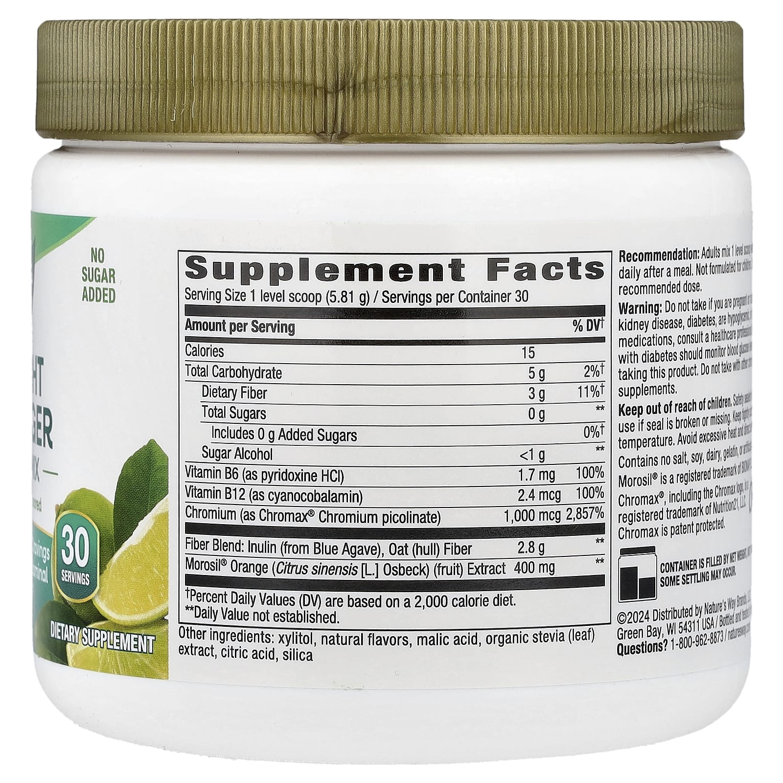 Nature's Way, Смесь для напитков Weight Manager, пикантные цитрусовые, 174,3 г (6 унций)