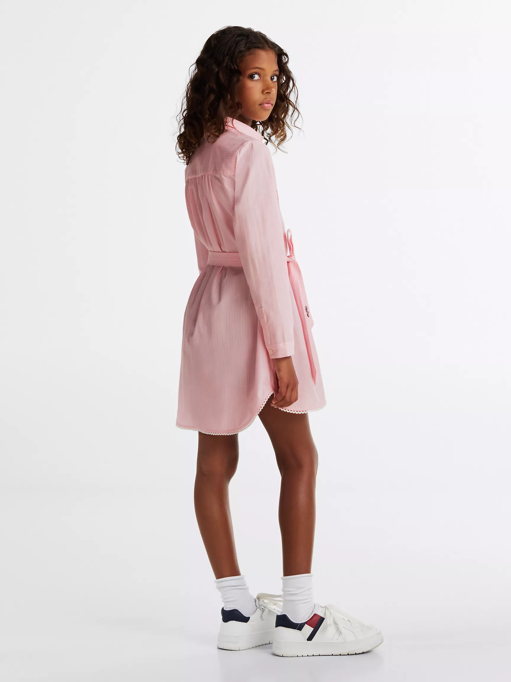 Платье для девочек Tommy Hilfiger, Детское платье-рубашка в полоску с длинным рукавом