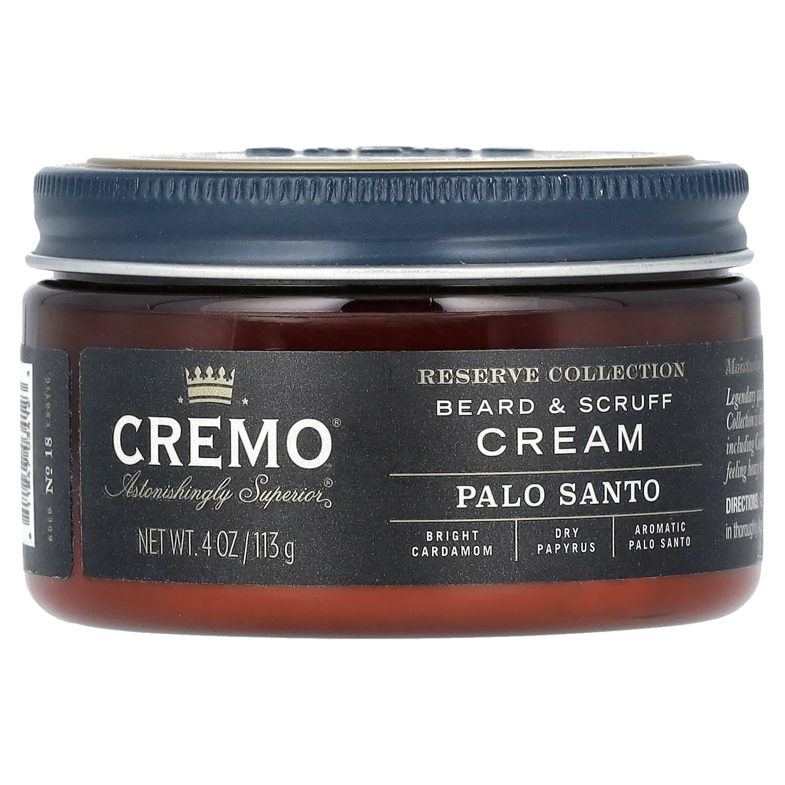 Cremo, Reserve Collection, крем для бороды и завитков, пало санто, 113 г (4 унции)