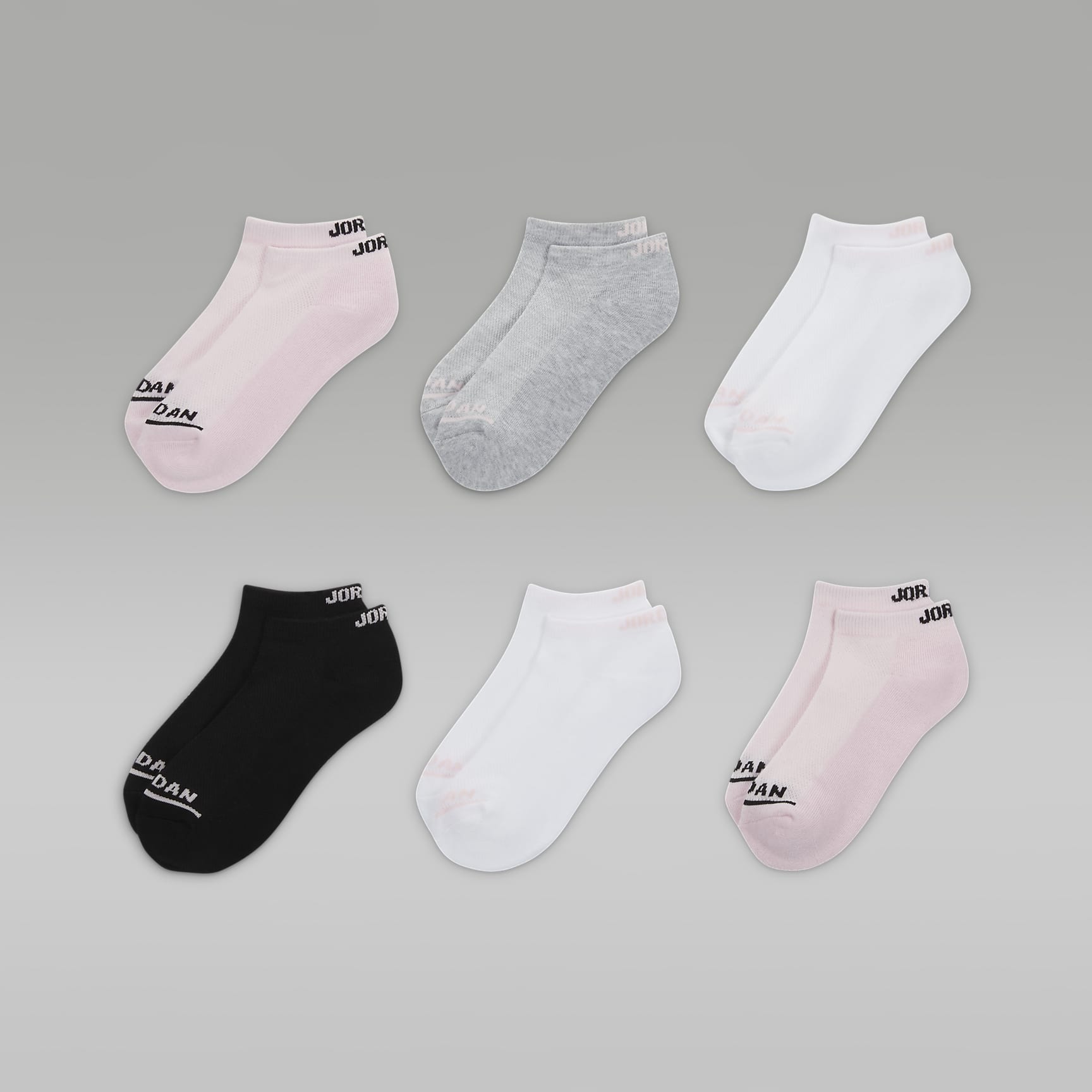 Jordan Big Kids' Legend No-Show Socks (6 Pairs)