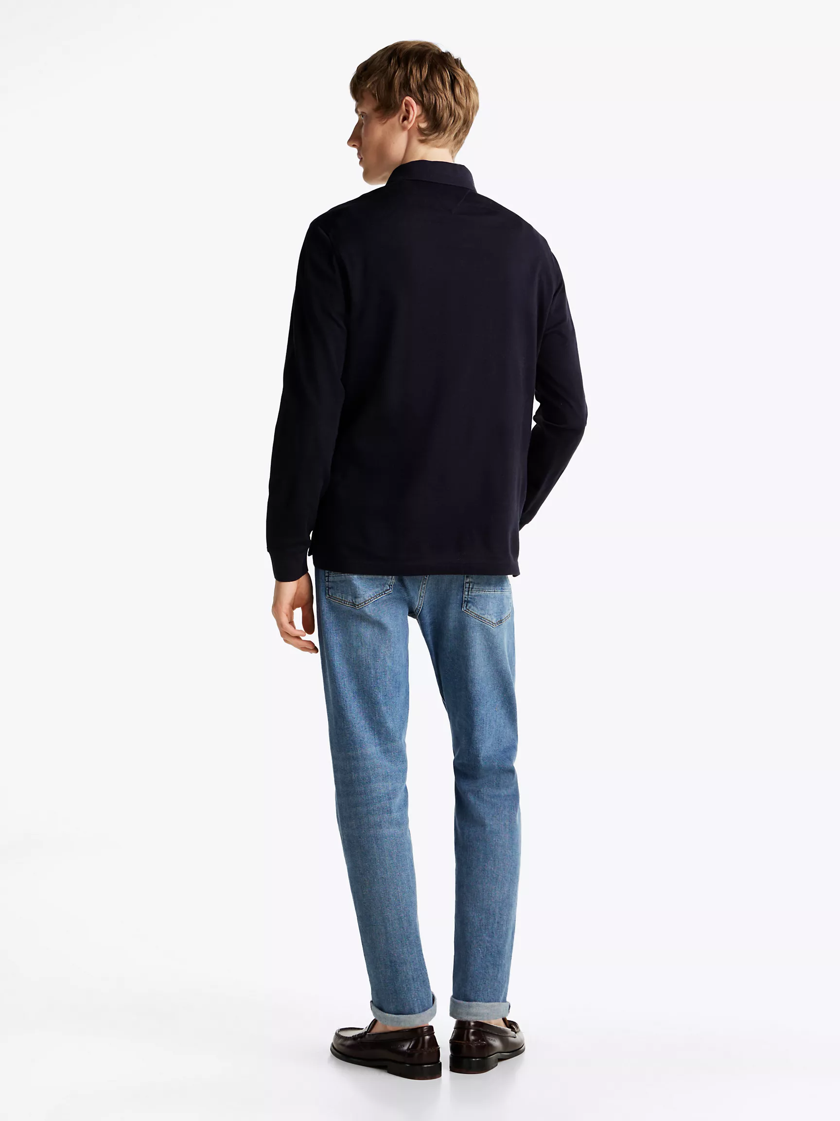 Мужское поло Tommy Hilfiger, Поло с длинными рукавами стандартного кроя