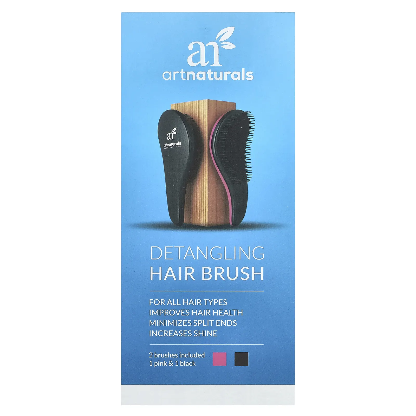 artnaturals, Расческа для легкого расчесывания волос, 2 штуки