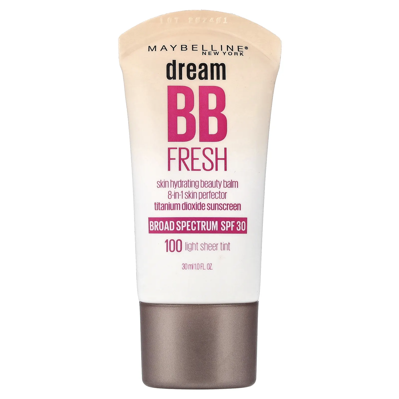 Maybelline, Dream BB Fresh, увлажняющий бальзам для кожи, SPF 30, 100 светлый прозрачный оттенок, 30 мл (1 жидк. унция)
