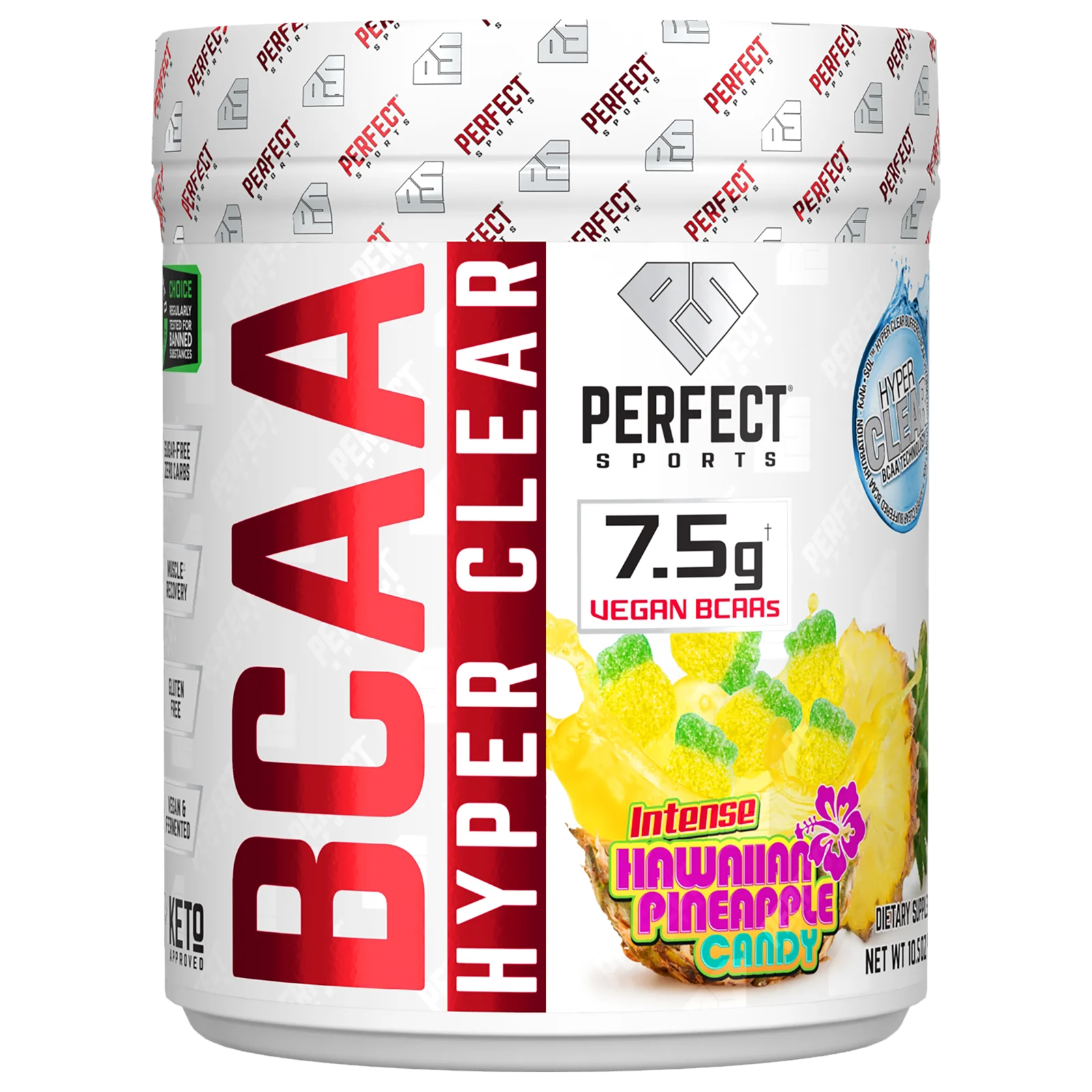 Perfect Sports, BCAA Hyper Clear, гавайский ананас с насыщенным вкусом, 297 г (10,5 унции)