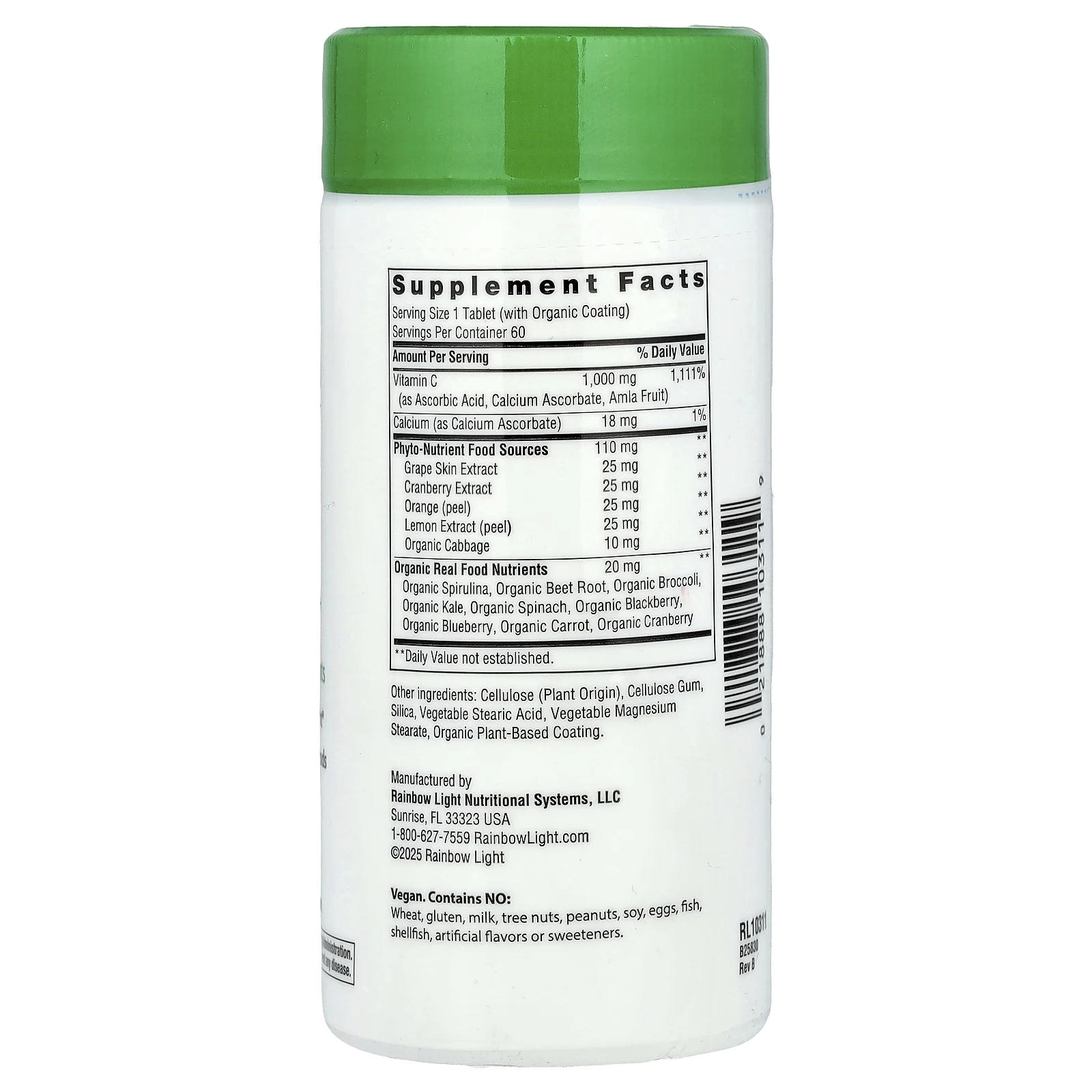 Rainbow Light, Super C, 60 таблеток