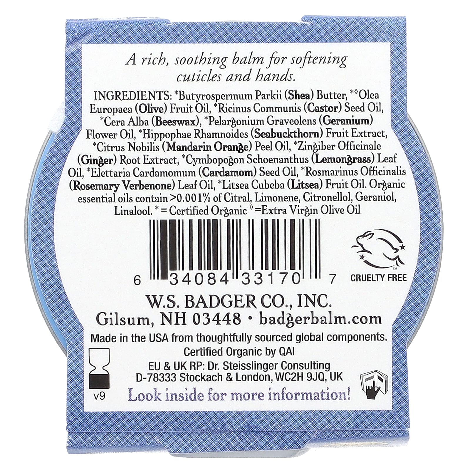 Badger Company, масло ши для ухода за кутикулой, 21 г (0,75 унции)
