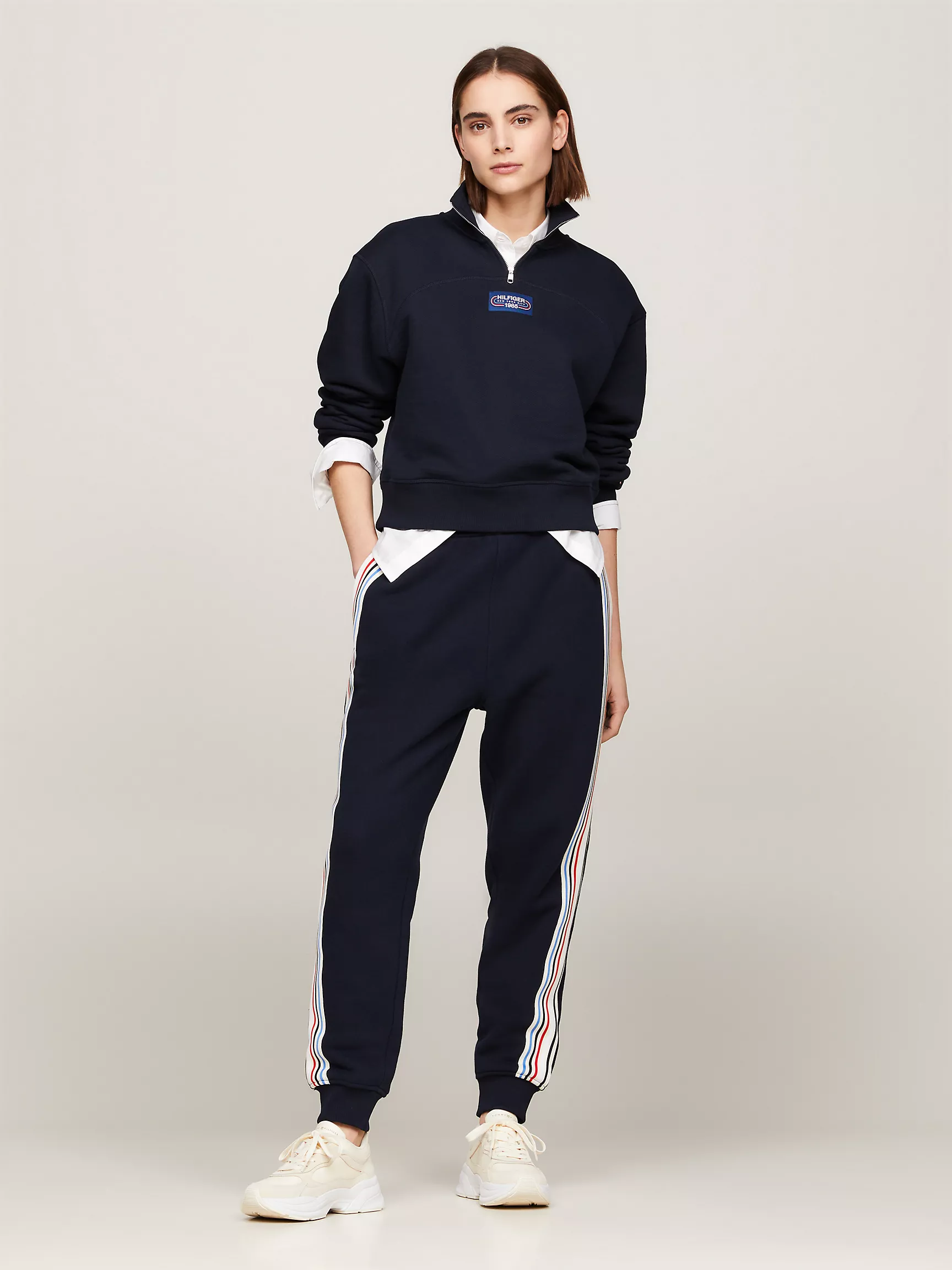 Женские кроссовки Tommy Hilfiger, Полосатые кроссовки на массивной подошве