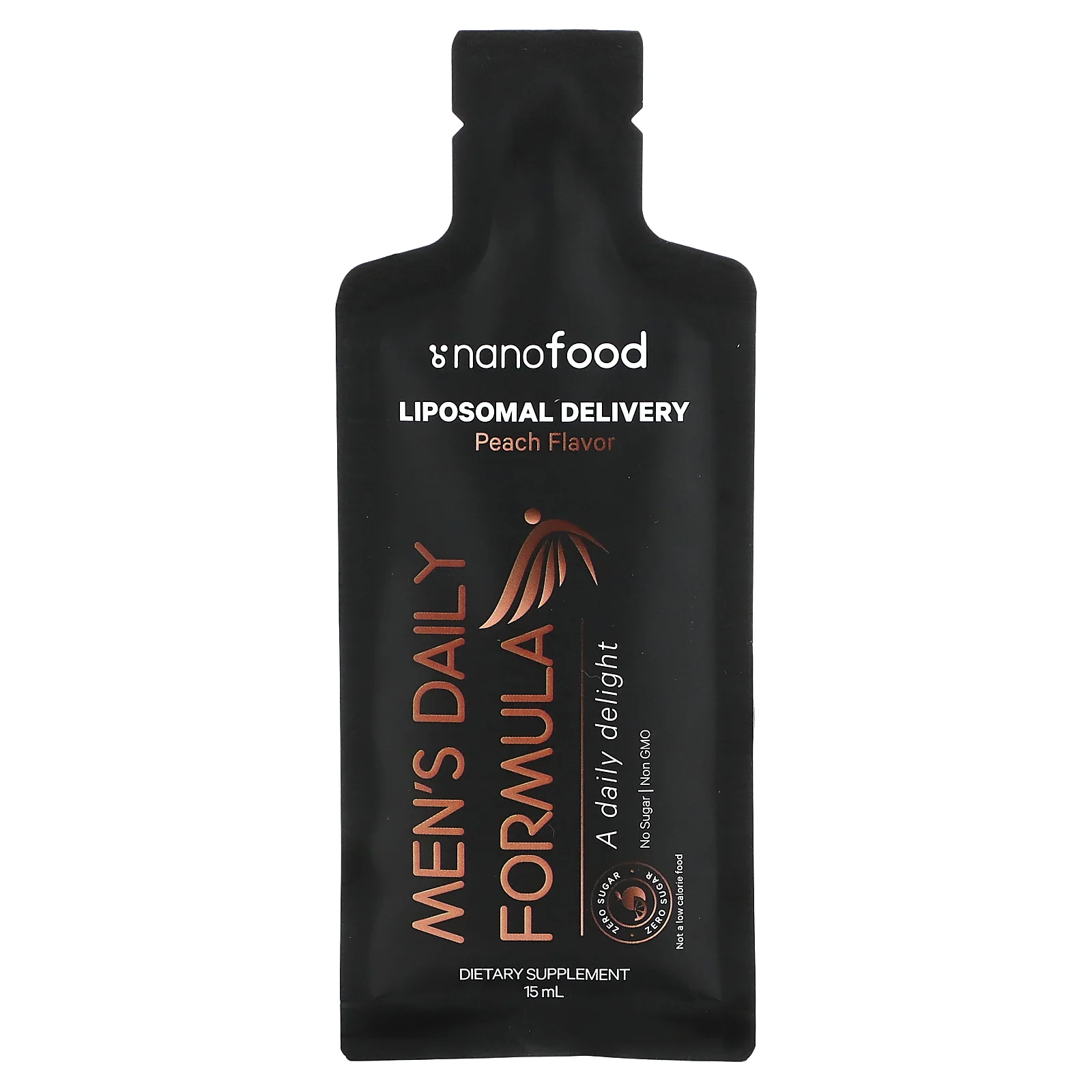 Codeage, Nanofood, ежедневная формула для мужчин, липосомальная технология доставки, незаменимые витамины и омега-3, персик, 30 пакетиков по 15 мл (0,5 жидк. унции) каждый