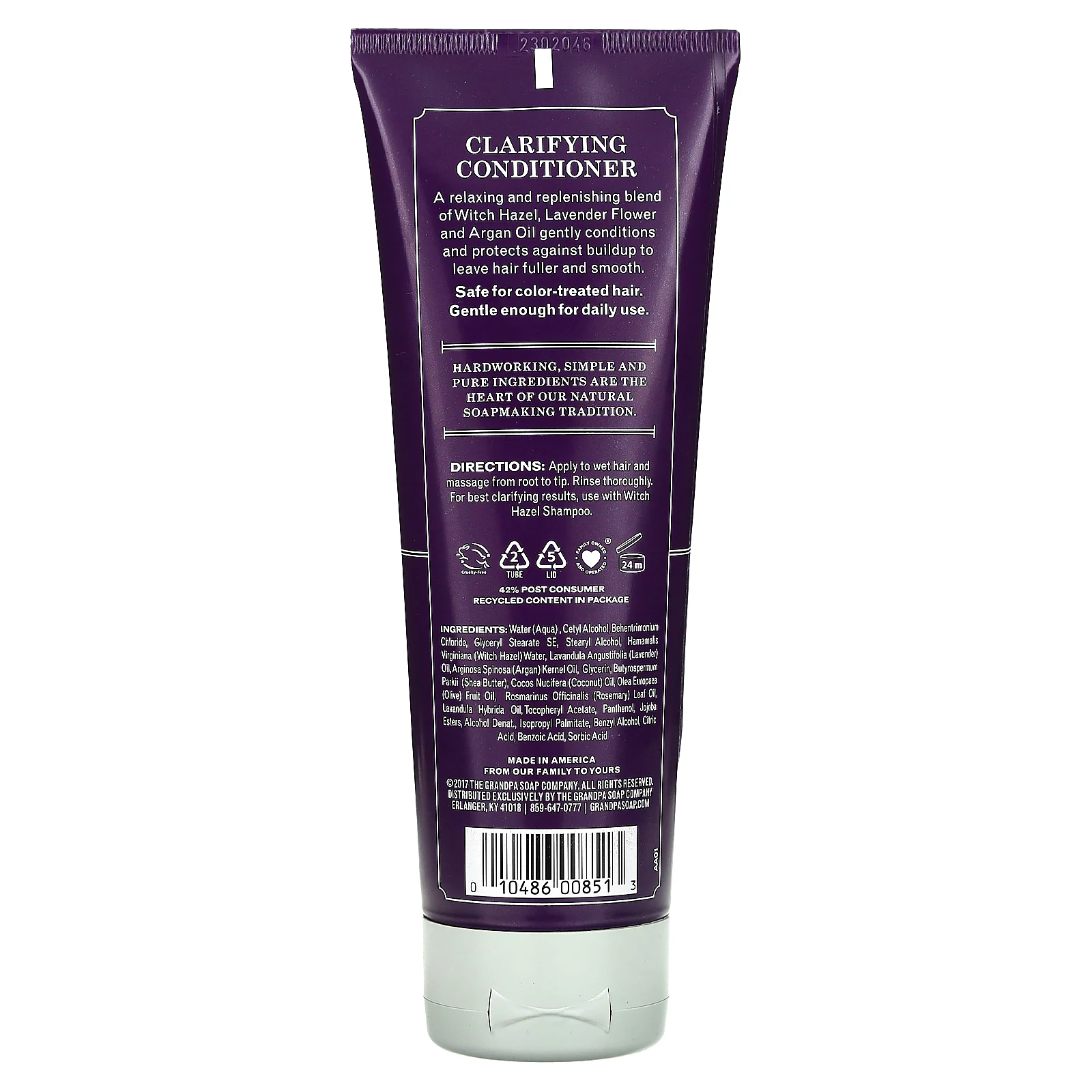 The Grandpa Soap Co., кондиционер с гамамелисом, очищающий, для всех типов волос, 237 мл (8 жидк. унций)