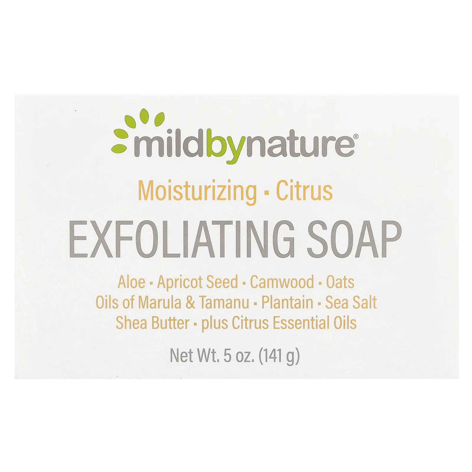 Mild By Nature, Отшелушивающее мыло, цитрус, 141 г (5 унций)