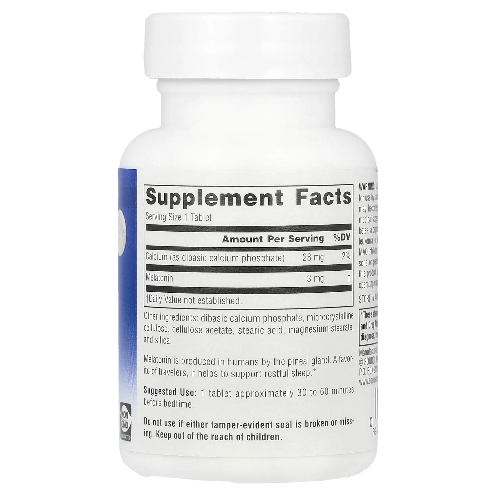 Source Naturals, Мелатонин с замедленным высвобождением, 3 мг, 60 таблеток