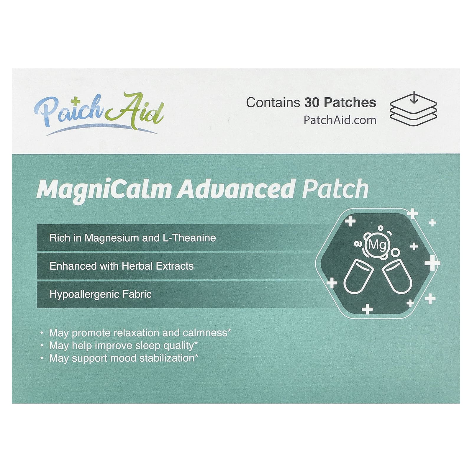 PatchAid, MagniCalm Advanced Patch, улучшенный патч, 30 патчей