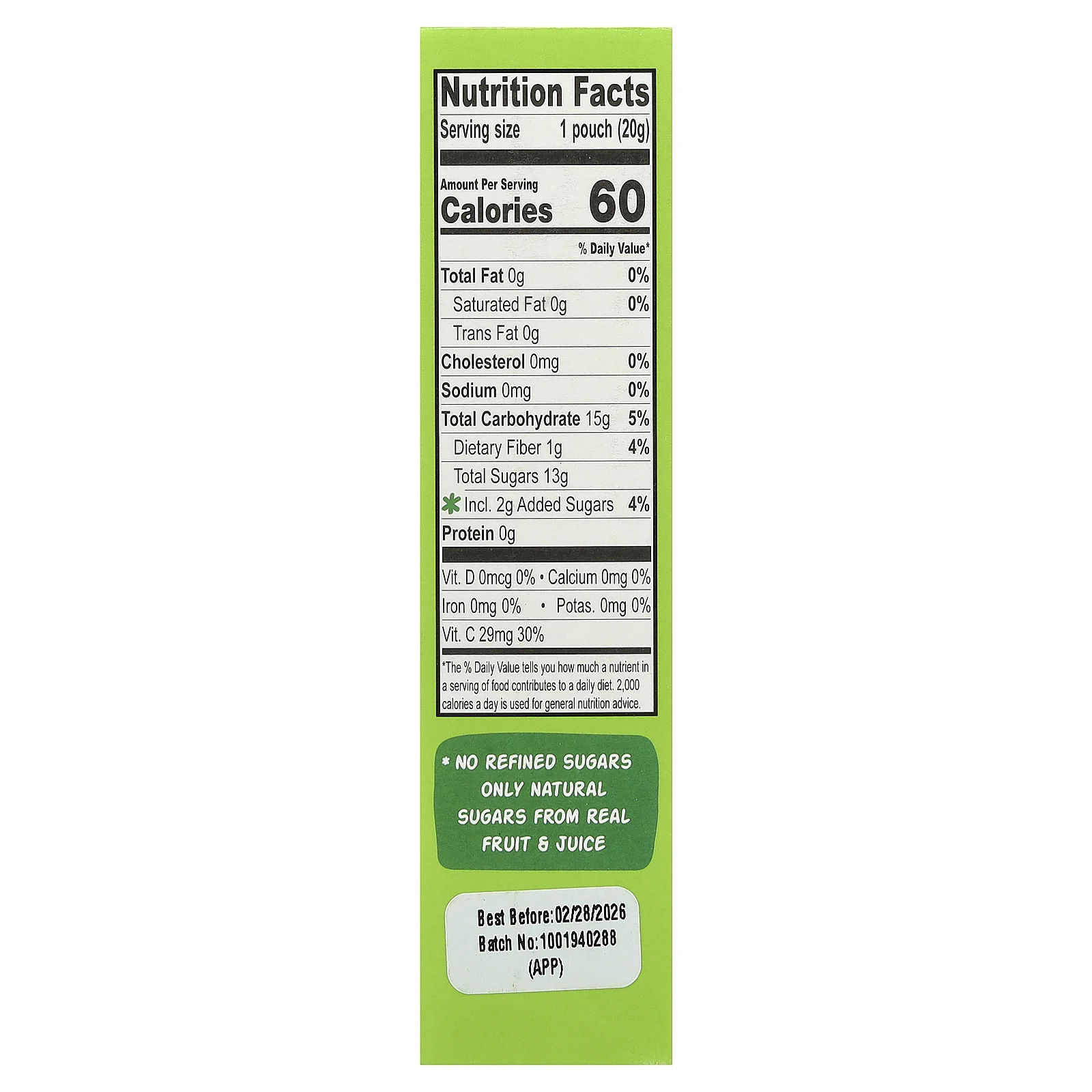 The Froot Thief, фруктовые снеки, со вкусом яблока, 5 пакетиков по 20 г (0,7 унции)