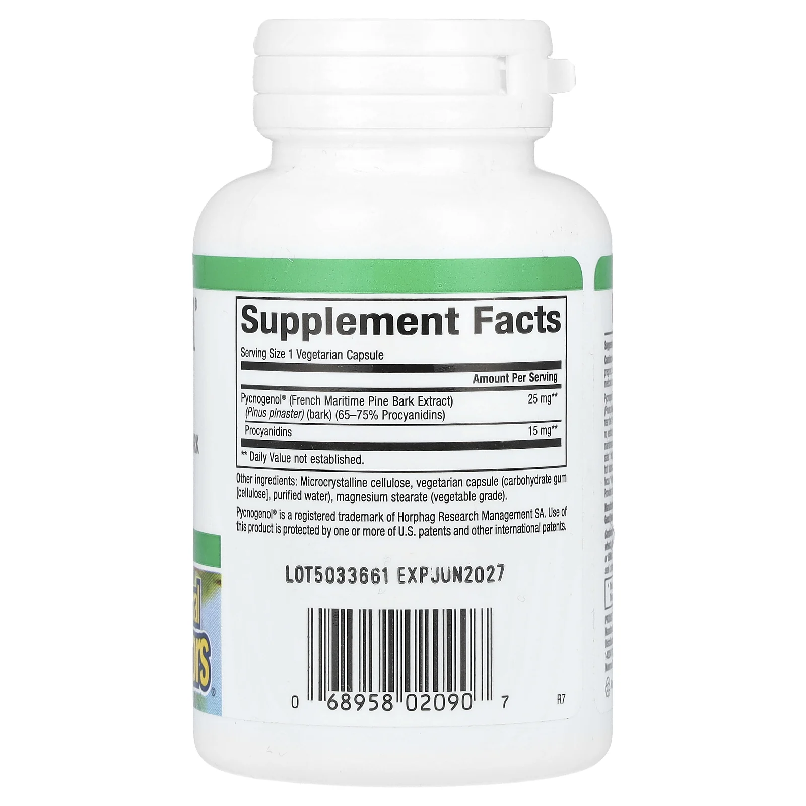 Natural Factors, Pycnogenol, 25 мг, 60 вегетарианских капсул