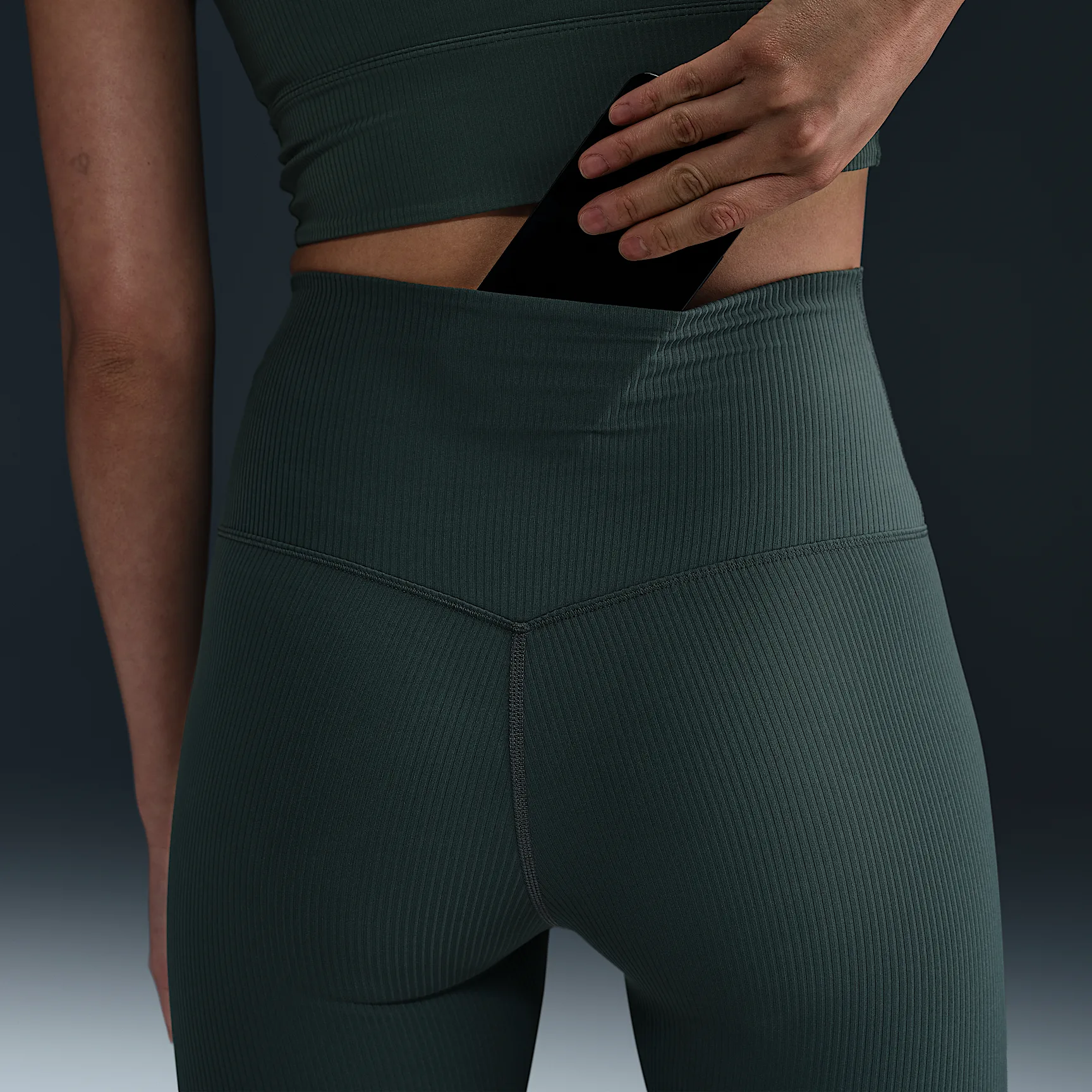 Nike Zenvy Rib Women's Gentle-Support High-Waisted 7/8 Leggings