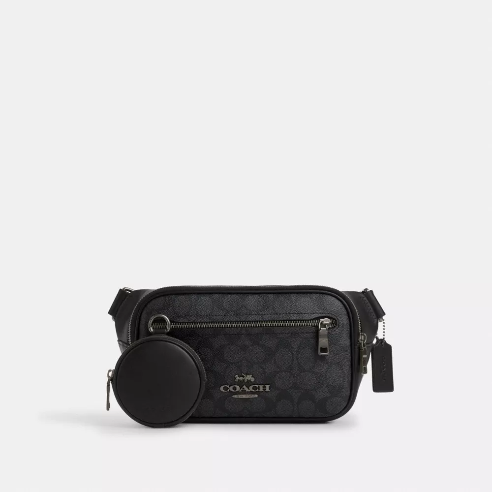 Сумка COACH Elias Belt Bag In Signature Canvas
