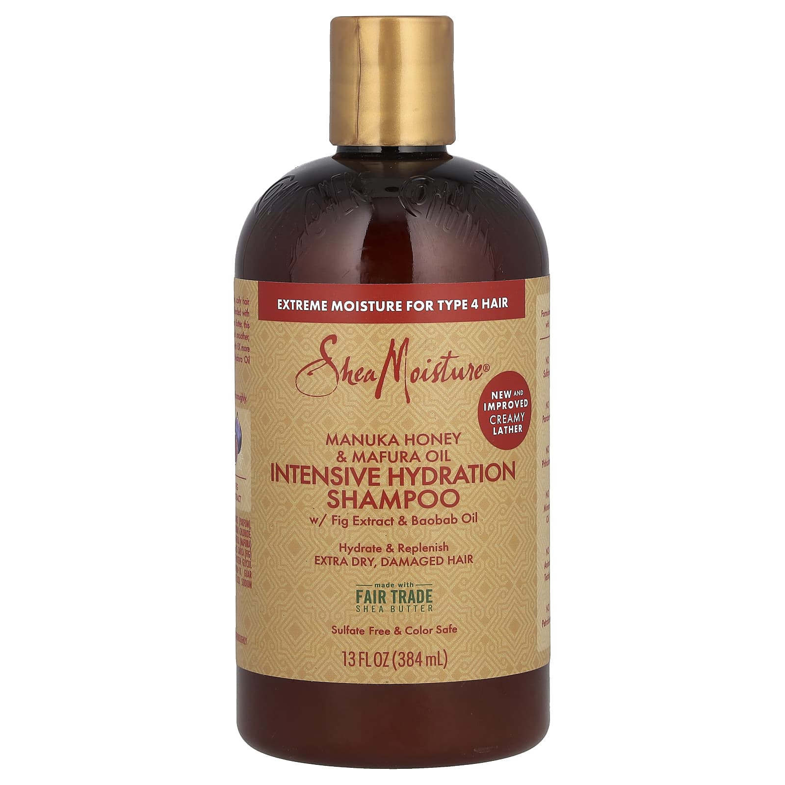 SheaMoisture, Manuka Honey & Mafura Oil, шампунь для интенсивного увлажнения, для очень сухой кожи, для поврежденных волос, 384 мл (13 жидк. Унций)