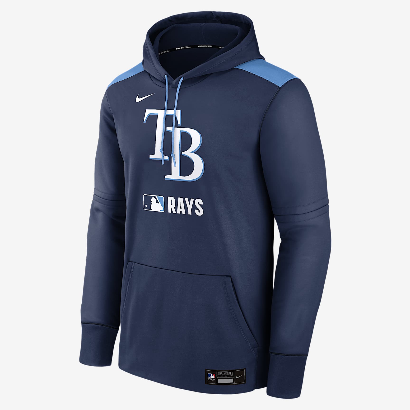 Tampa Bay Rays Authentic Collection Men's Nike Therma MLB Pullover Hoodie