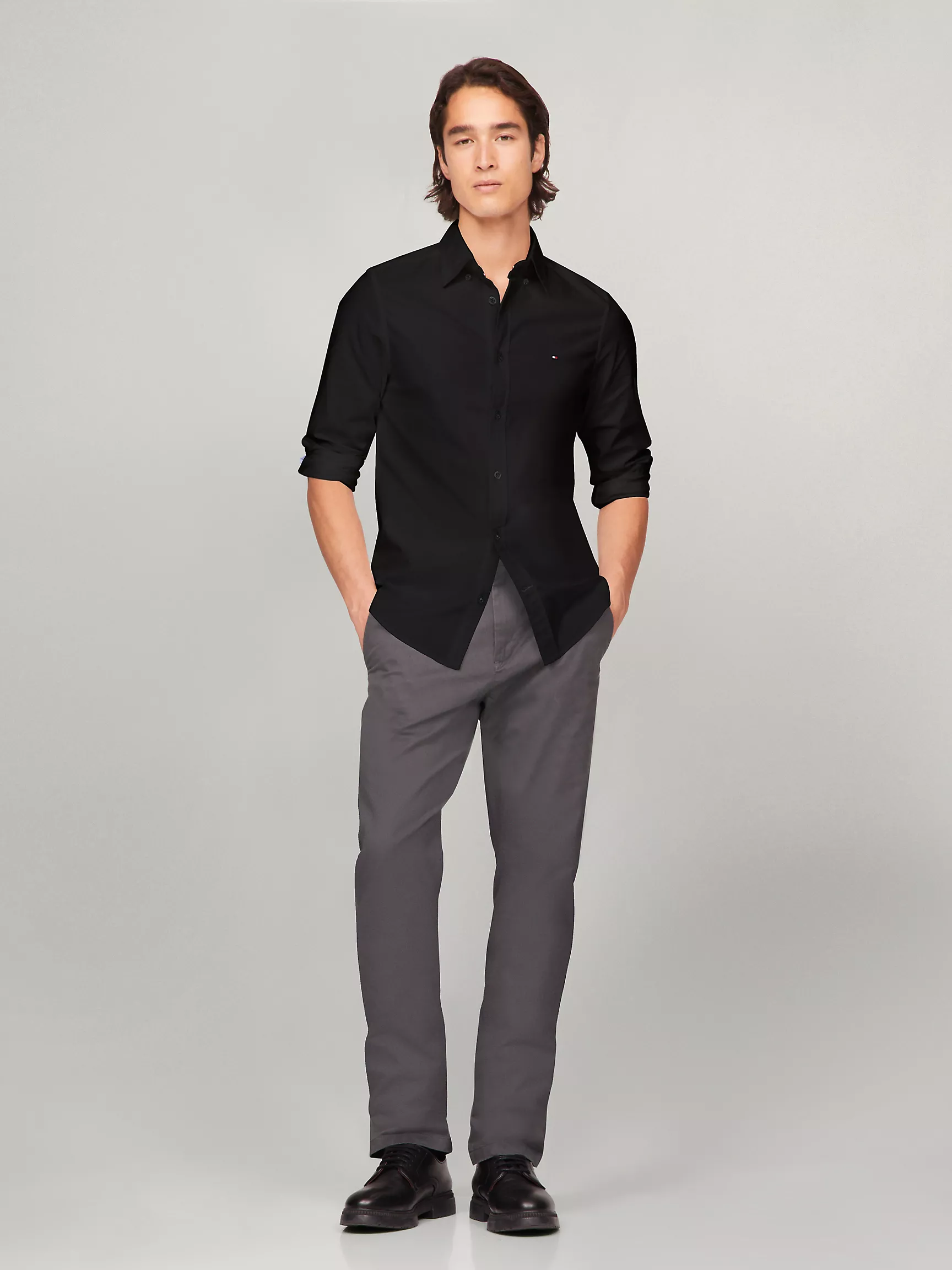 Мужская рубашка Tommy Hilfiger, Приталенная рубашка из оксфорда