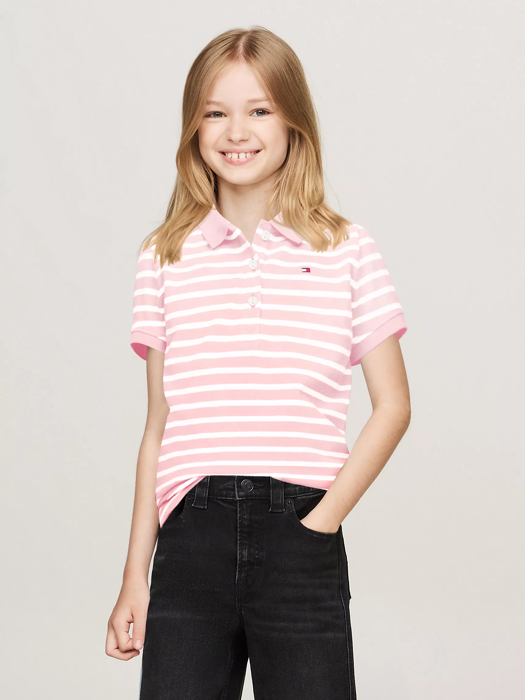 Рубашка-поло для девочек Tommy Hilfiger, Детское полосатое поло