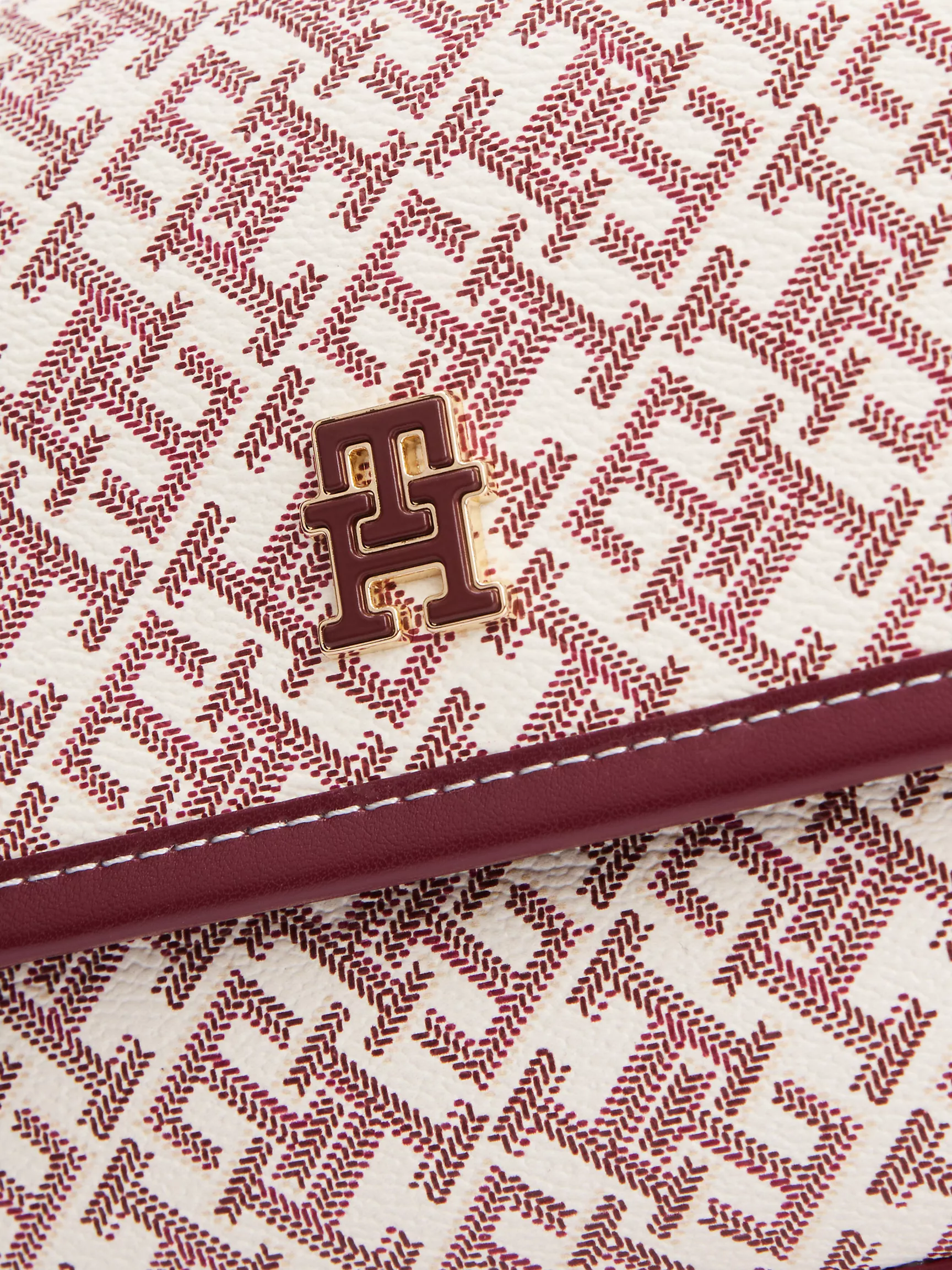 Женская сумка Tommy Hilfiger, Сумка через плечо с клапаном и монограммным узором