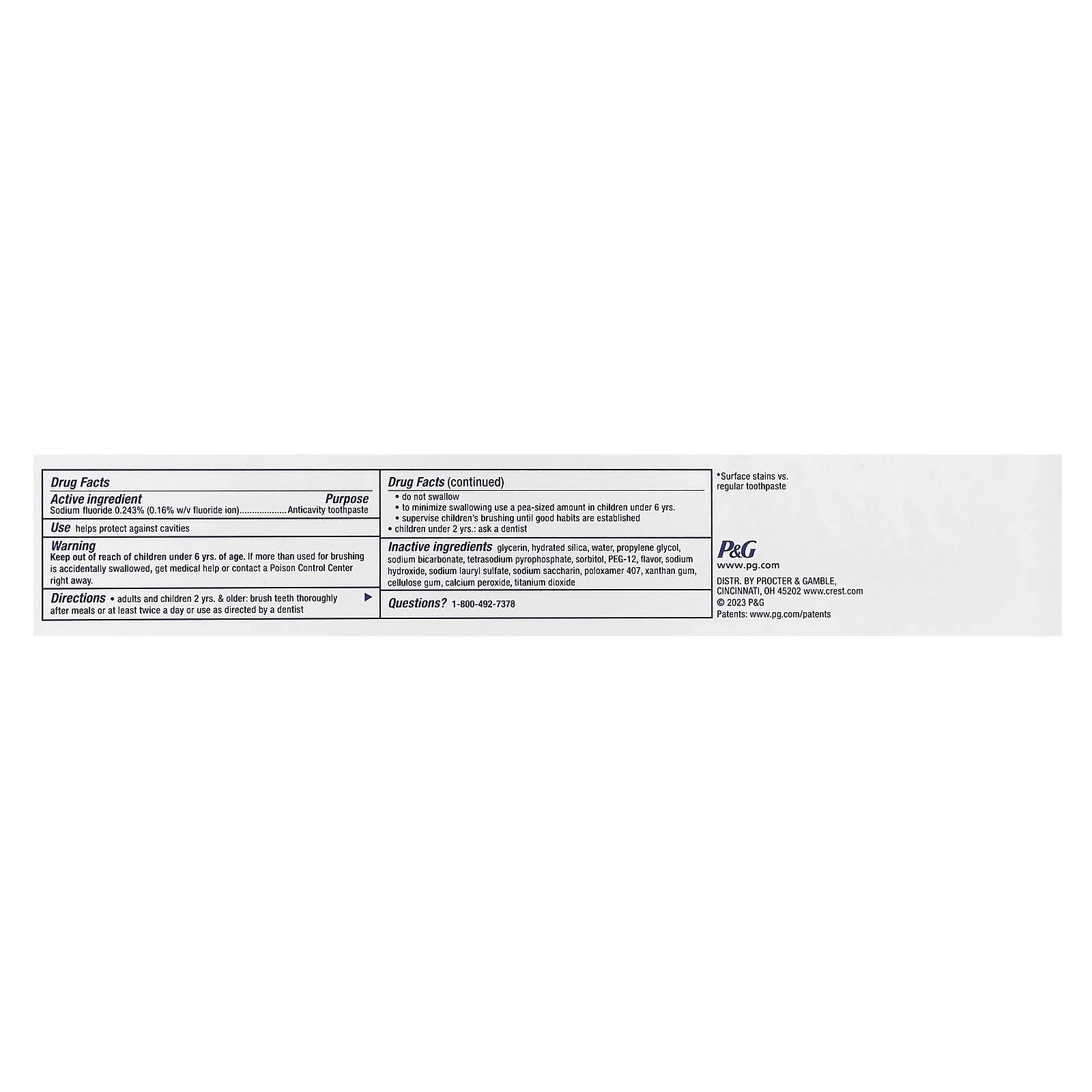 Crest, Пищевая сода и отбеливающая зубная паста с фтором, свежая мята, 232 г (8,2 унции)