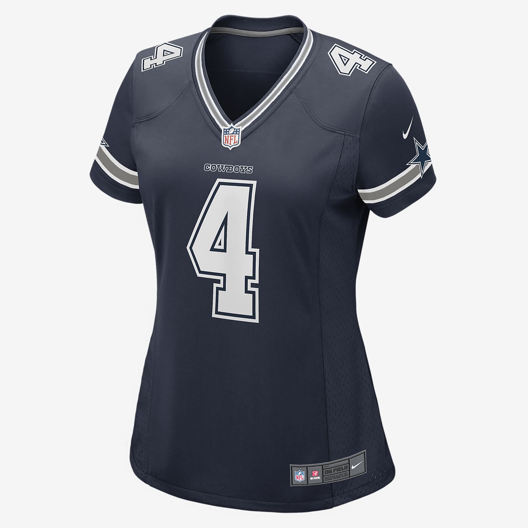 NFL Dallas Cowboys (Dak Prescott) Women's Game Football Jersey