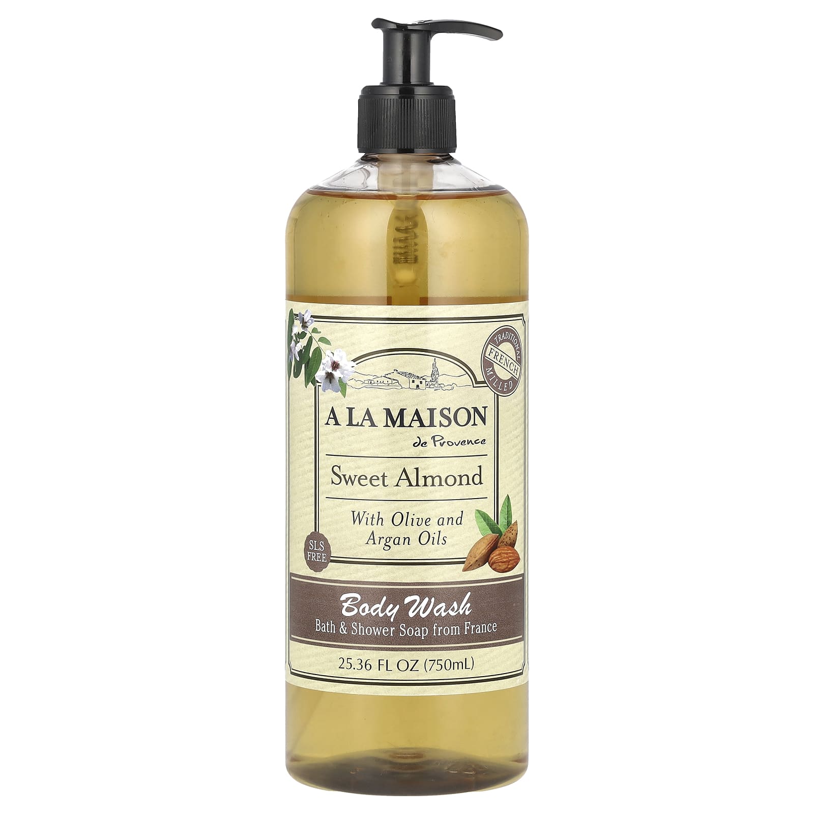 A La Maison de Provence, Гель для душа, сладкий миндаль, 750 мл (25,36 жидк. Унции)