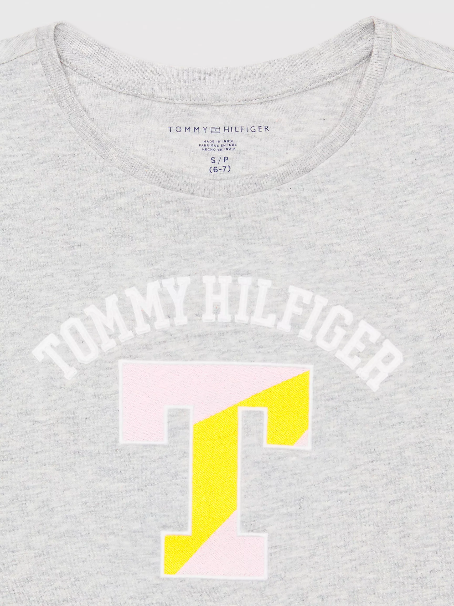 Футболка для девочек Tommy Hilfiger, Детская футболка с университетским логотипом