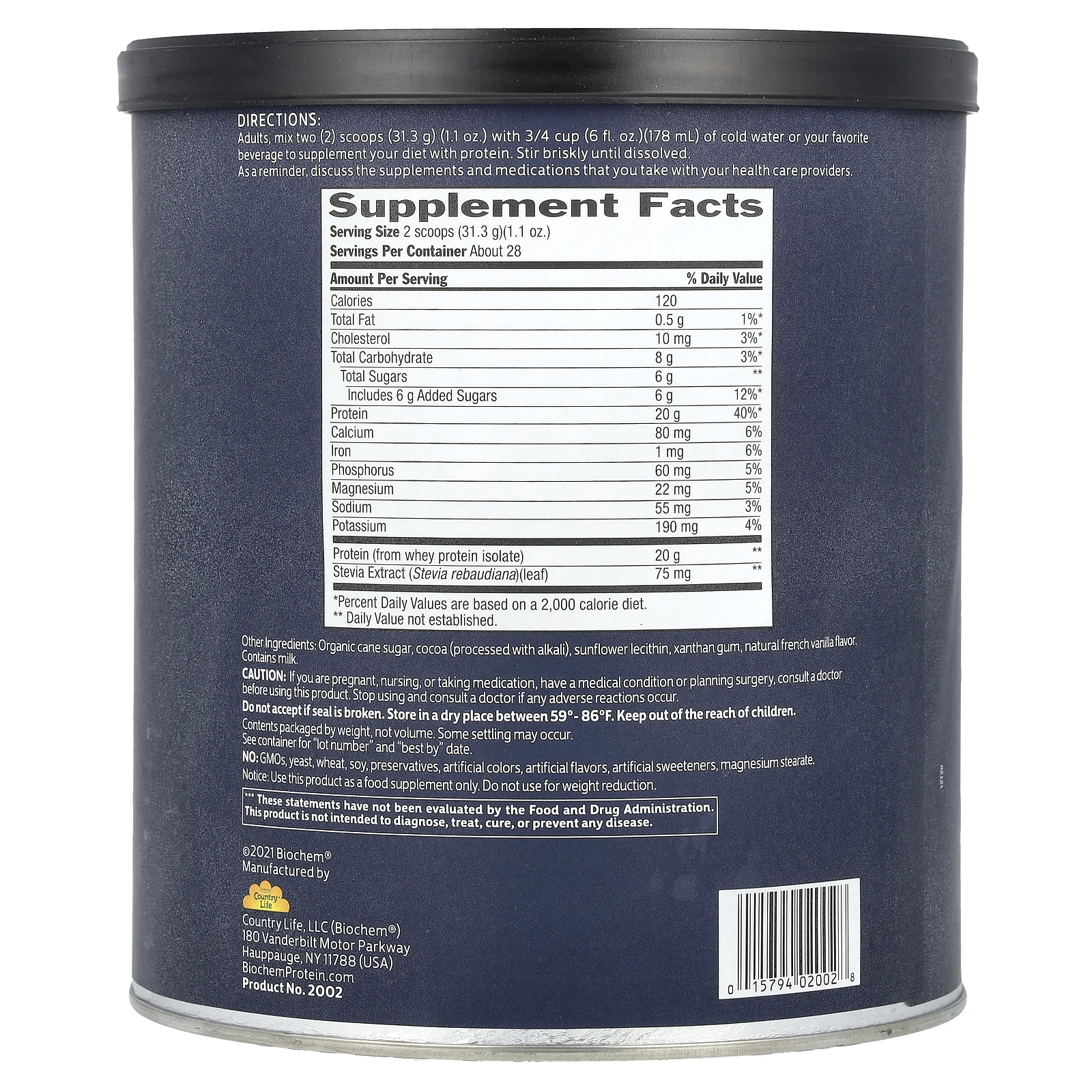 Biochem, 100% цельный изолят из изолята сывороточного протеина, со вкусом шоколада, 878 г (1,9 фунта)