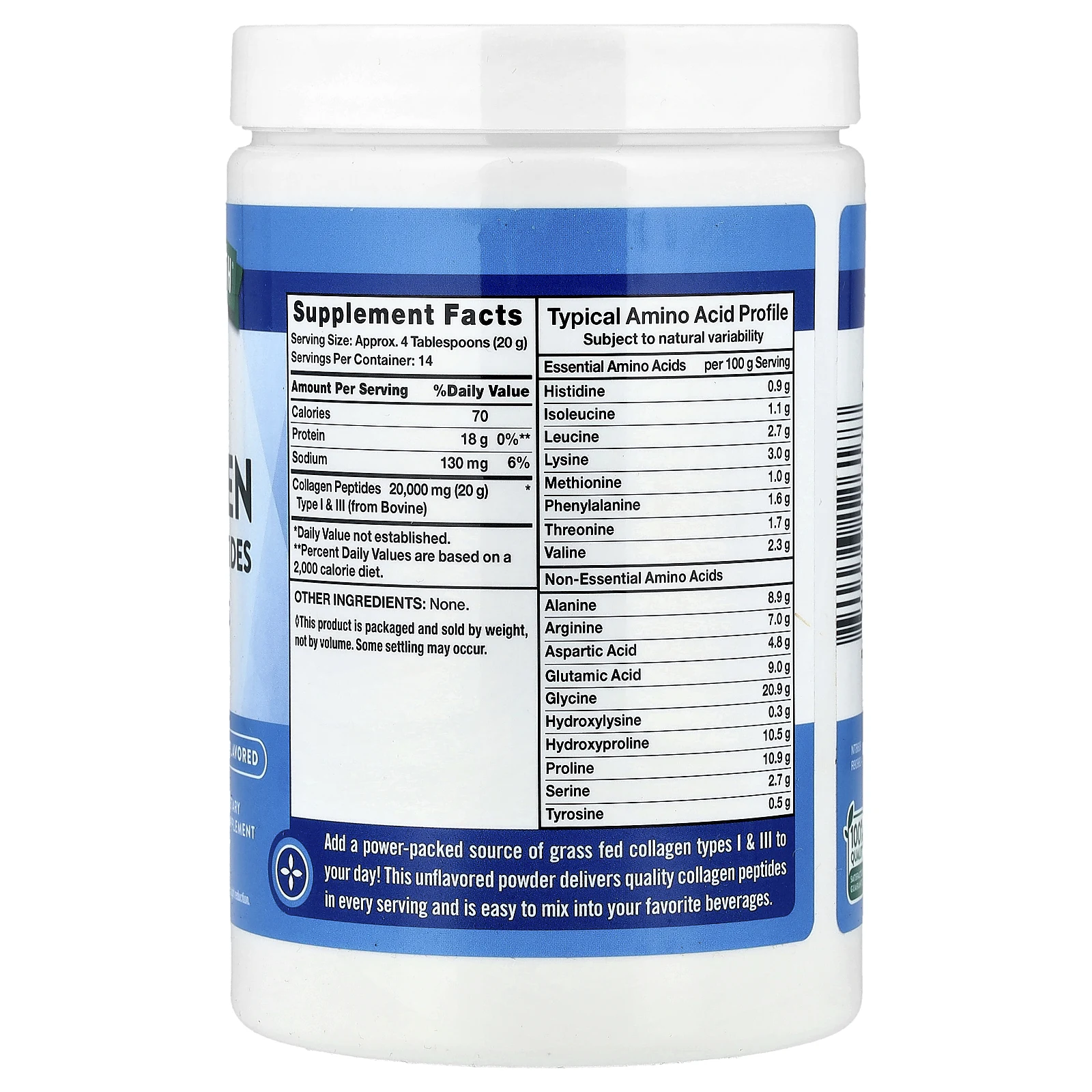 Nature's Truth, Ultra Collagen Powder, без добавок, 283 г (10 унций)