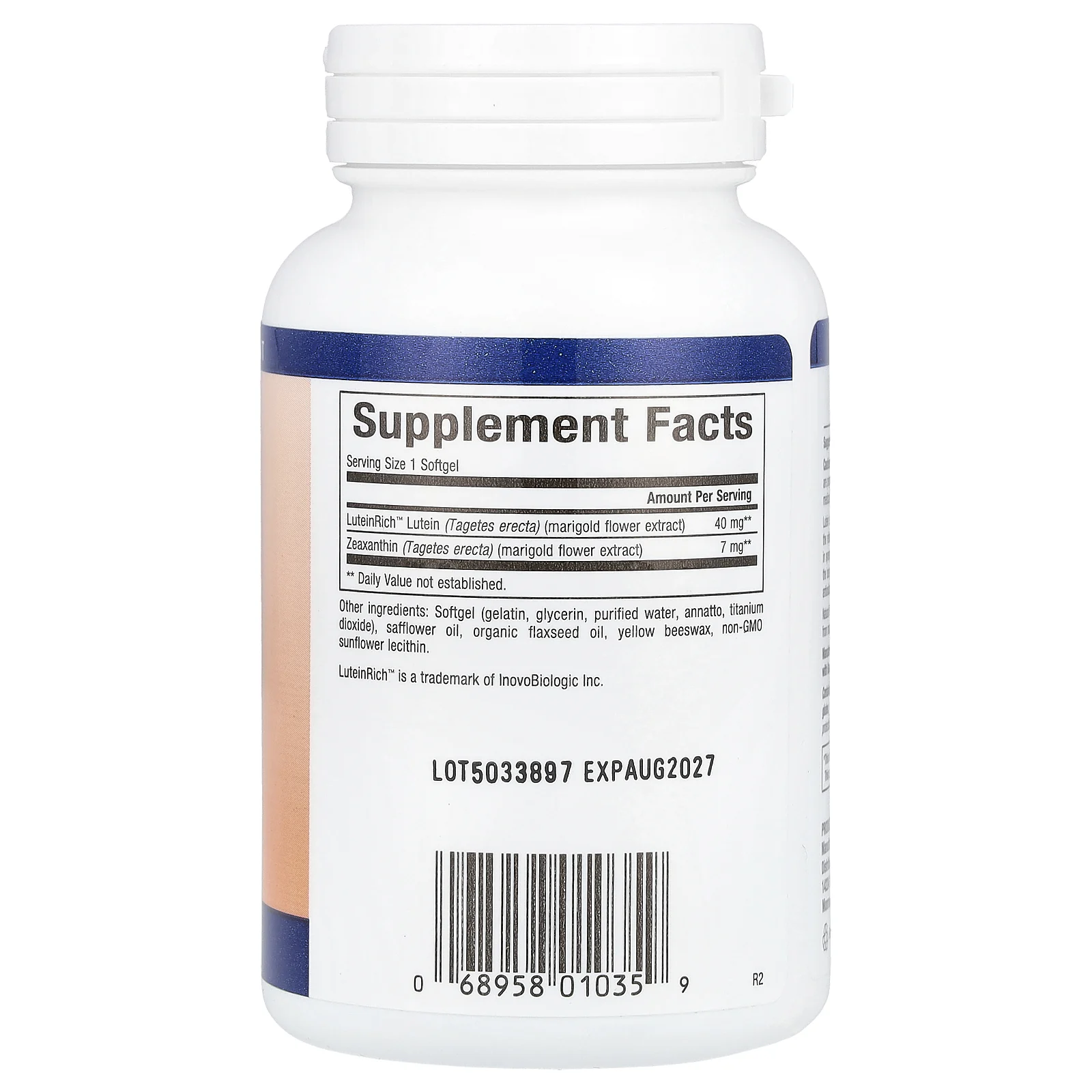 Natural Factors, лютеин, 40 мг, 60 мягких таблеток