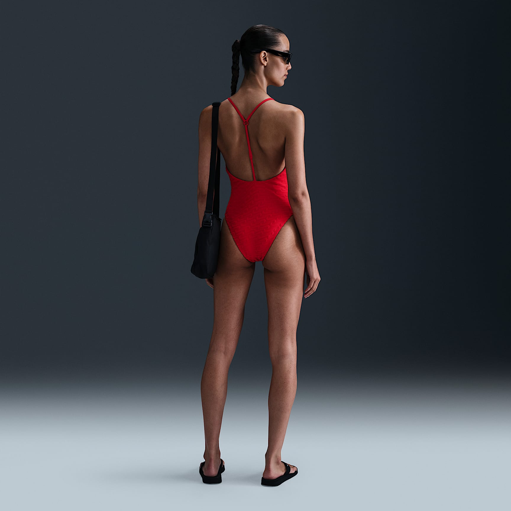 Nike Swim Swoosh Link Women's Terry Y-Back One-Piece