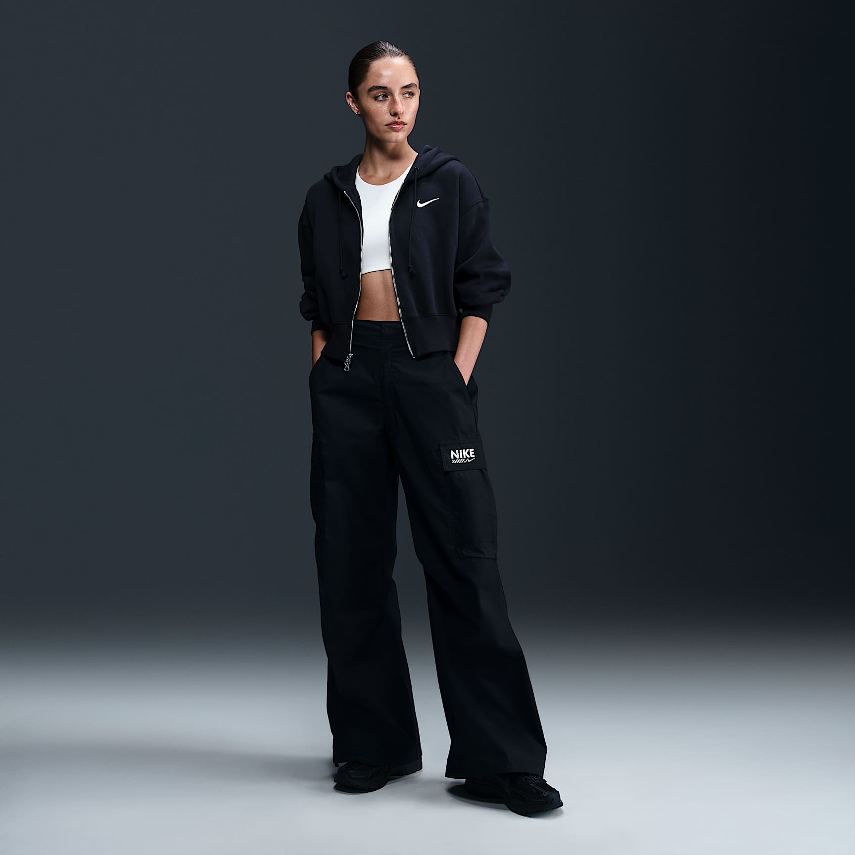 Nike Sportswear Phoenix Fleece Women's Loose Cropped Full-Zip Hoodie