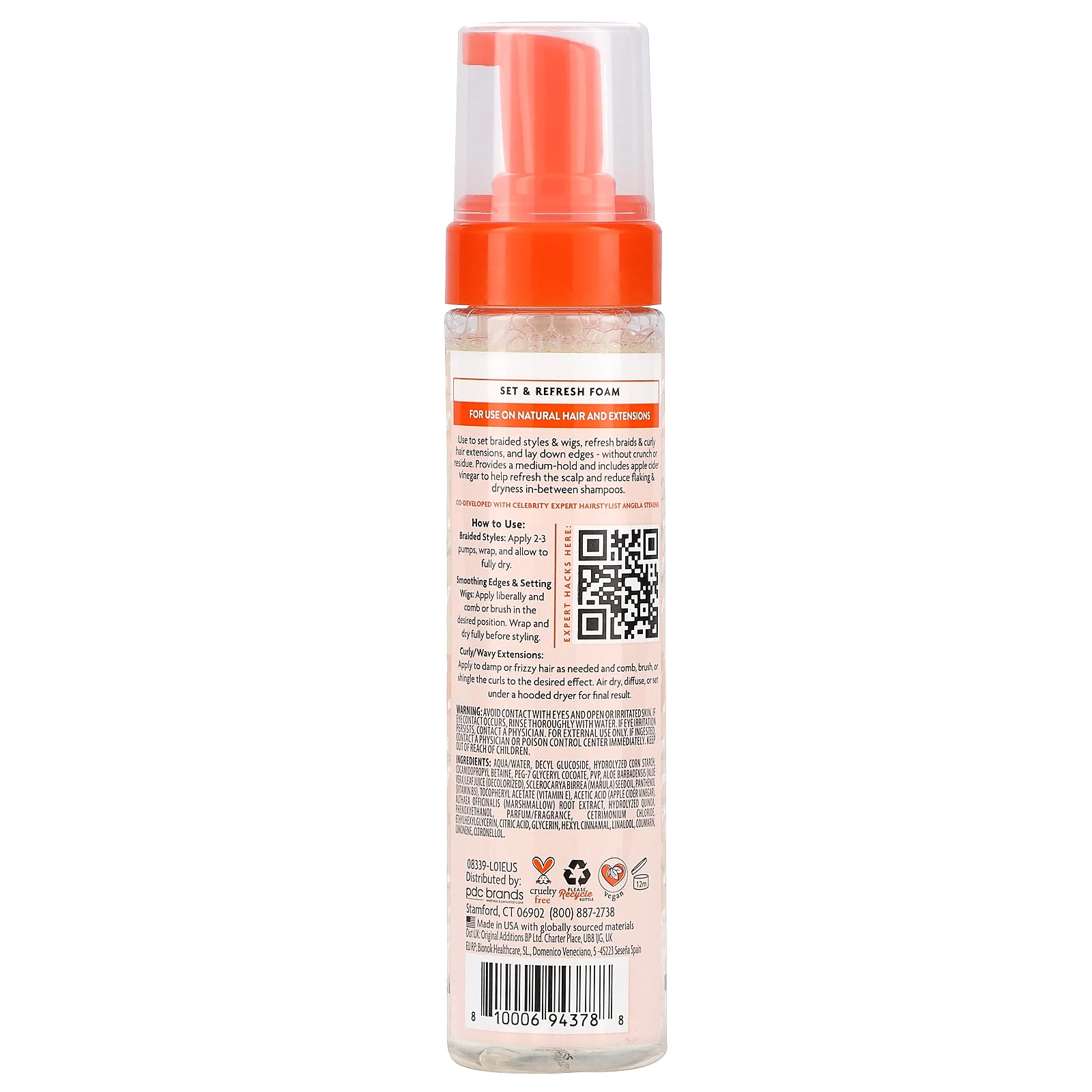 Cantu, Protective Styles by Angela, освежающая пенка для укладки волос, 237 мл (8 жидк. Унций)